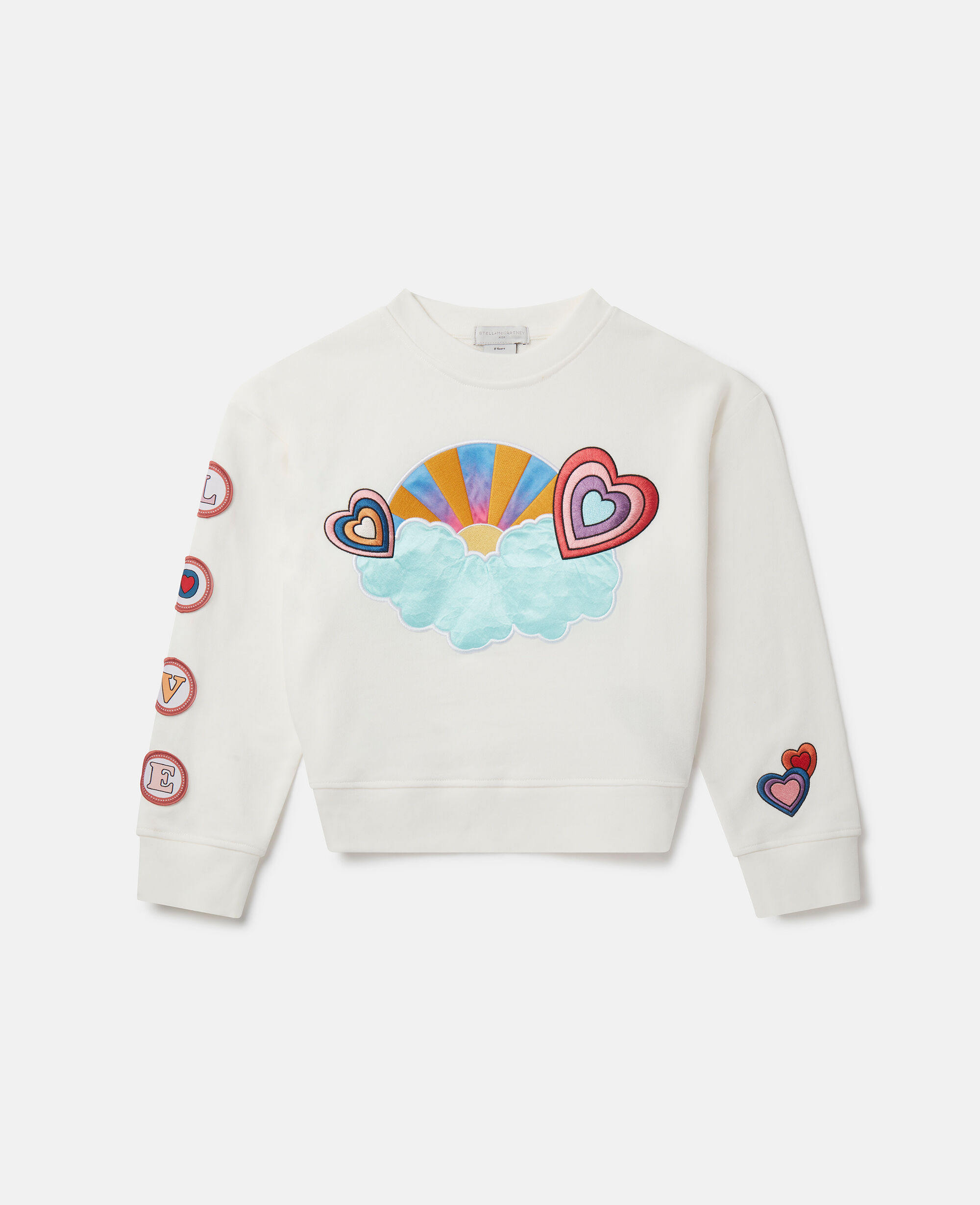 Stella McCartney Kids fringed star-print sweatshirt - Blue