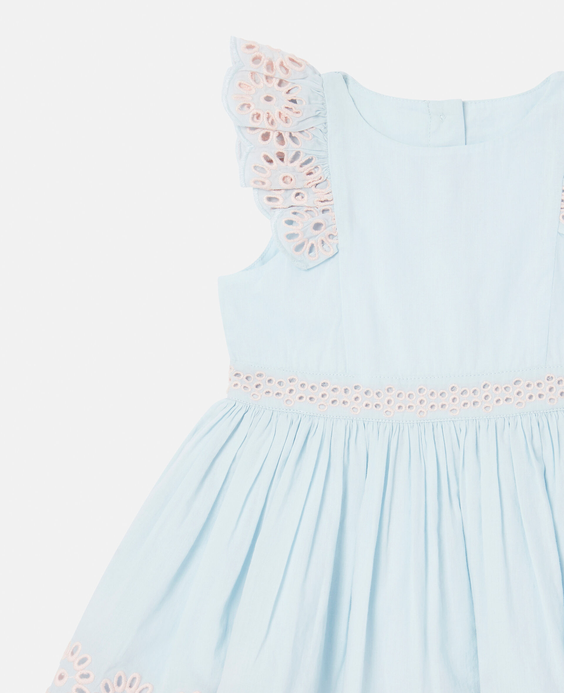 Flower Crochet Dress-Blue-large image number 1