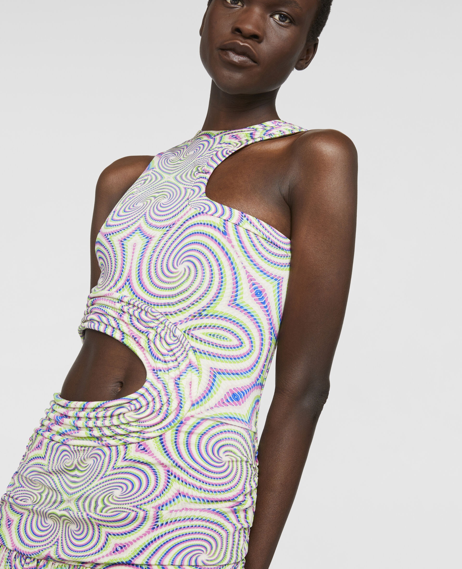 Hallucinogenic Cut‐Out Maxi Dress-Multicoloured-large image number 3