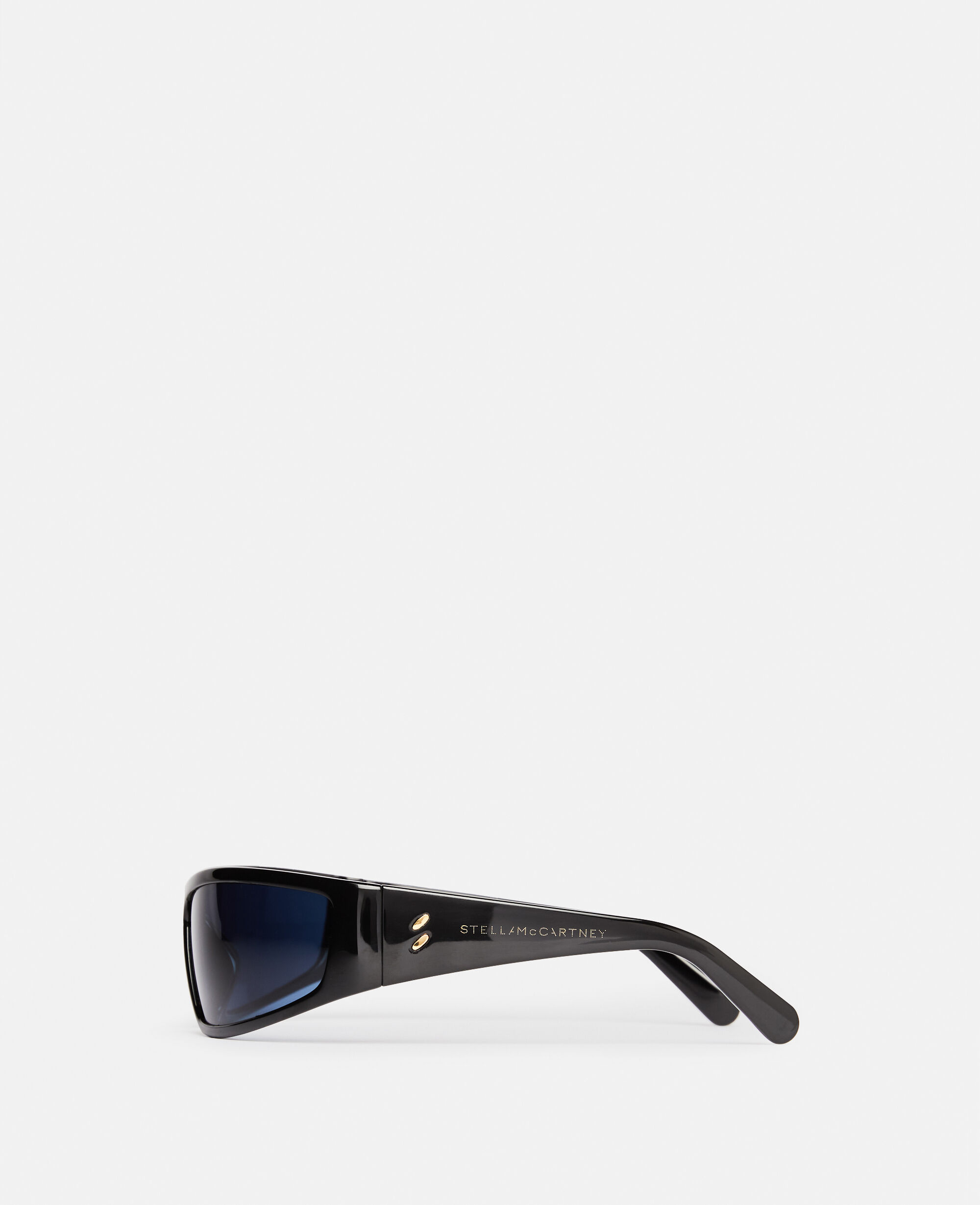 Stella McCartney - Geometric Sunglasses - Shiny Black Smoke
