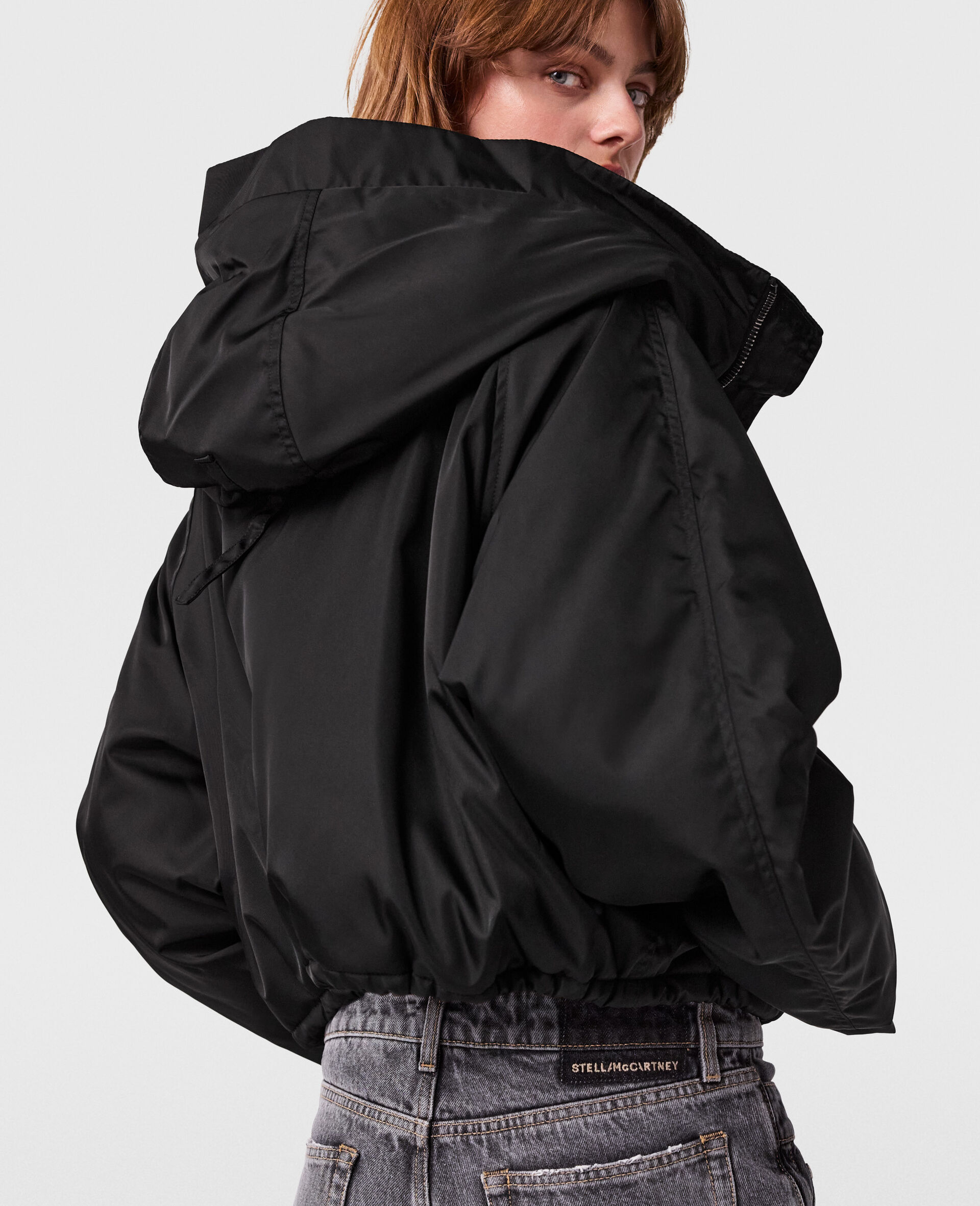 High-Neck Long-Sleeve Jacket-Black-large image number 3