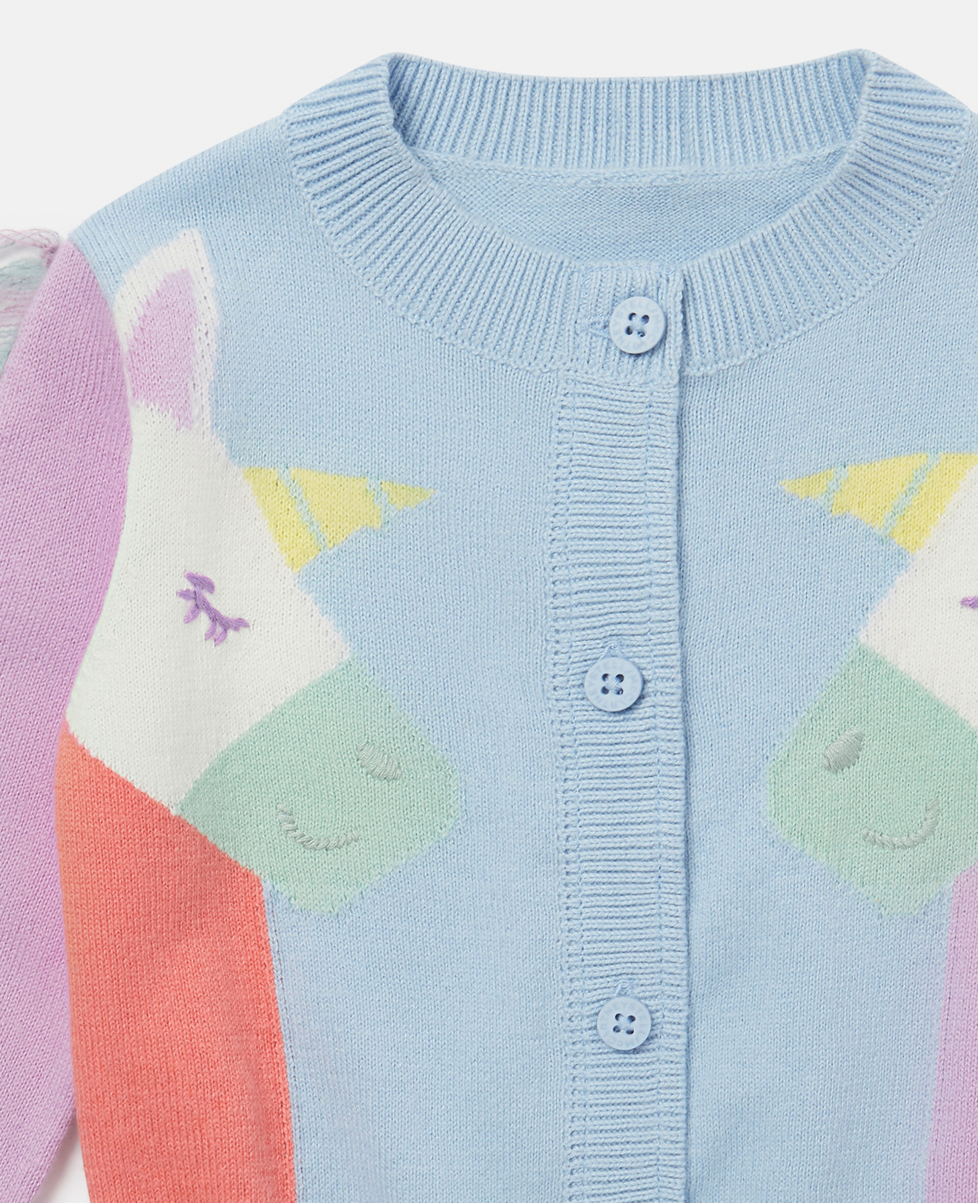 Double Rainbow Unicorn Cardigan-Cream-large image number 1