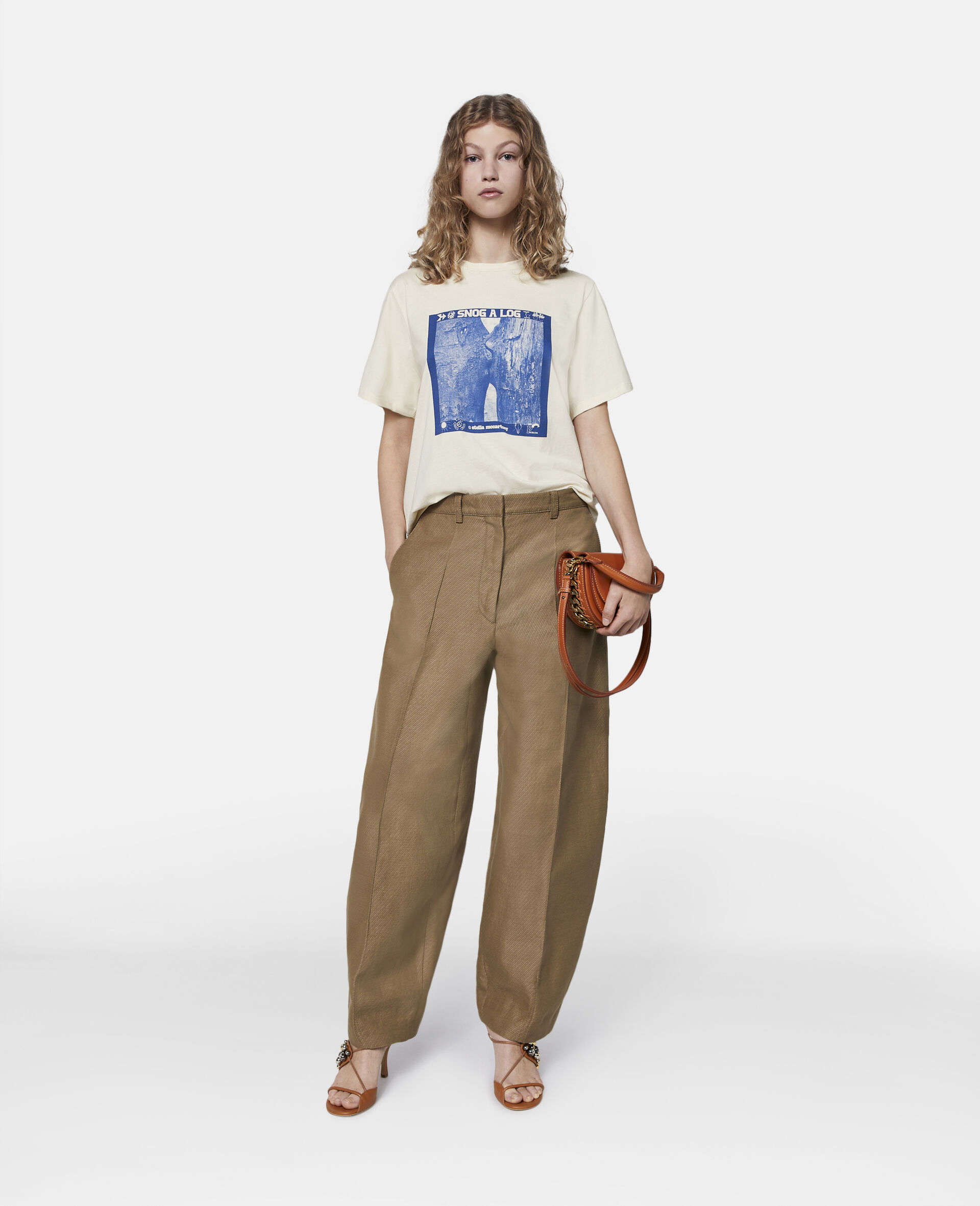 Snog-a-Log Regenerative Cotton T-Shirt-Beige-large image number 1