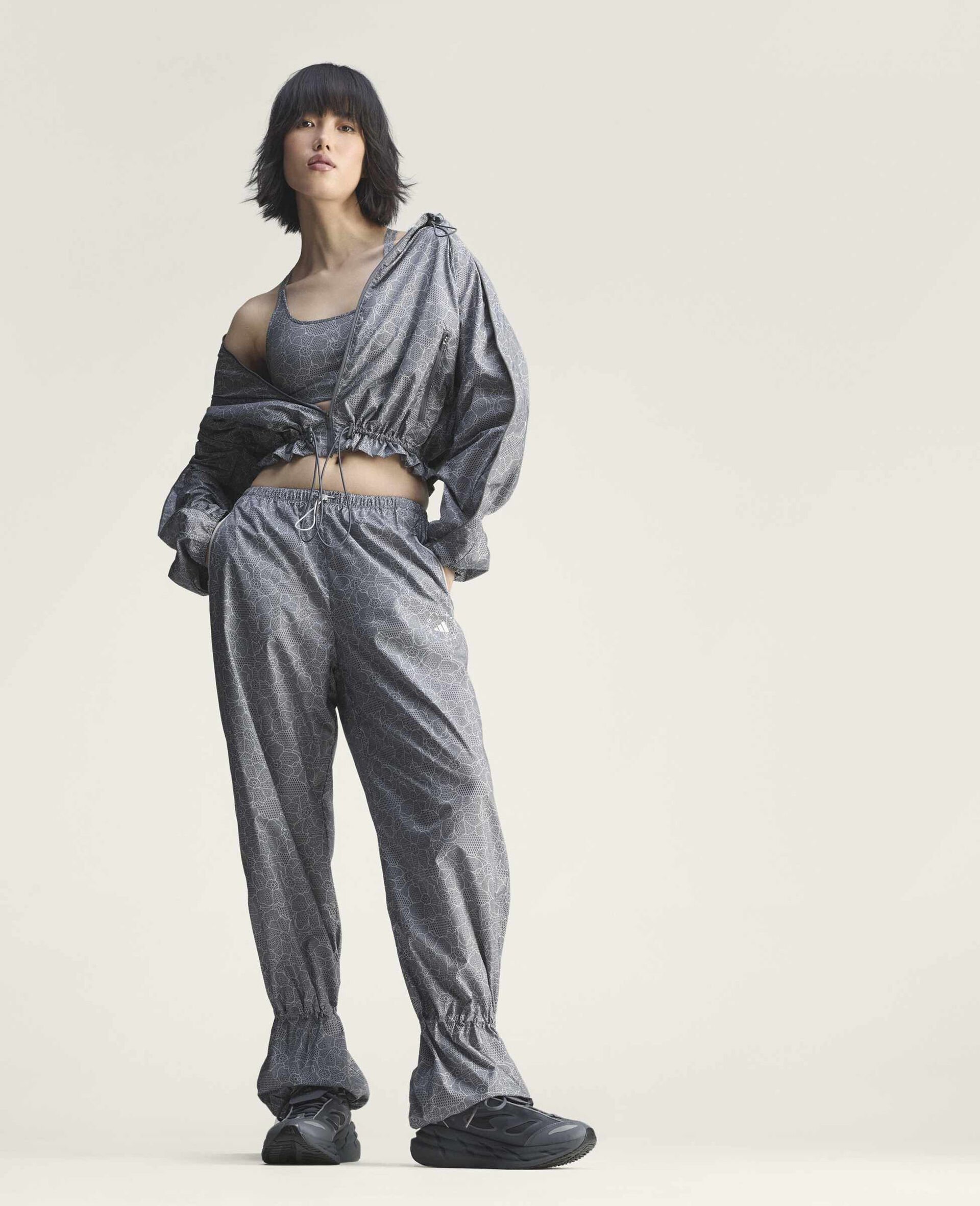 Logo Woven Trackpants-Grey-medium