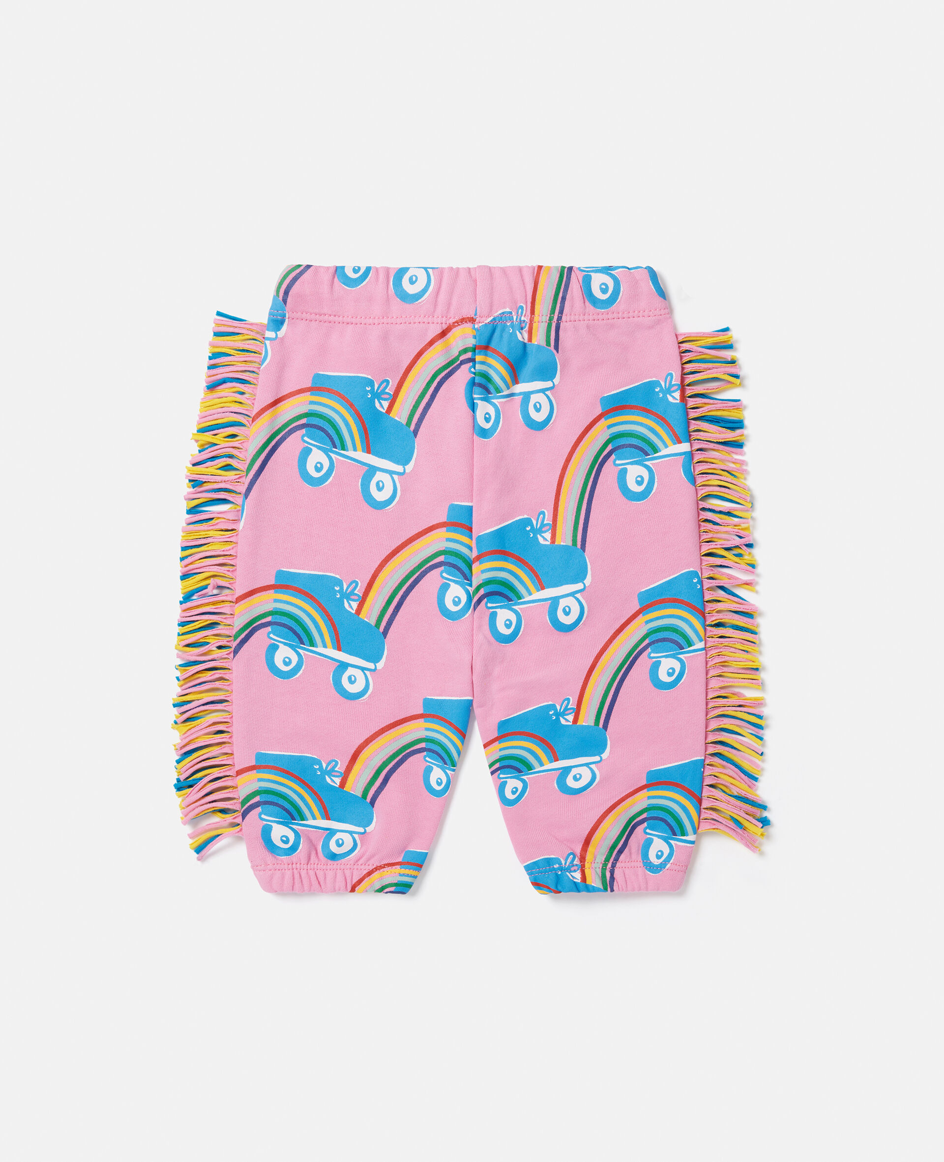Jogginghose mit Fransen und Rollerskate-Regenbogen-Print-Rose-large image number 2