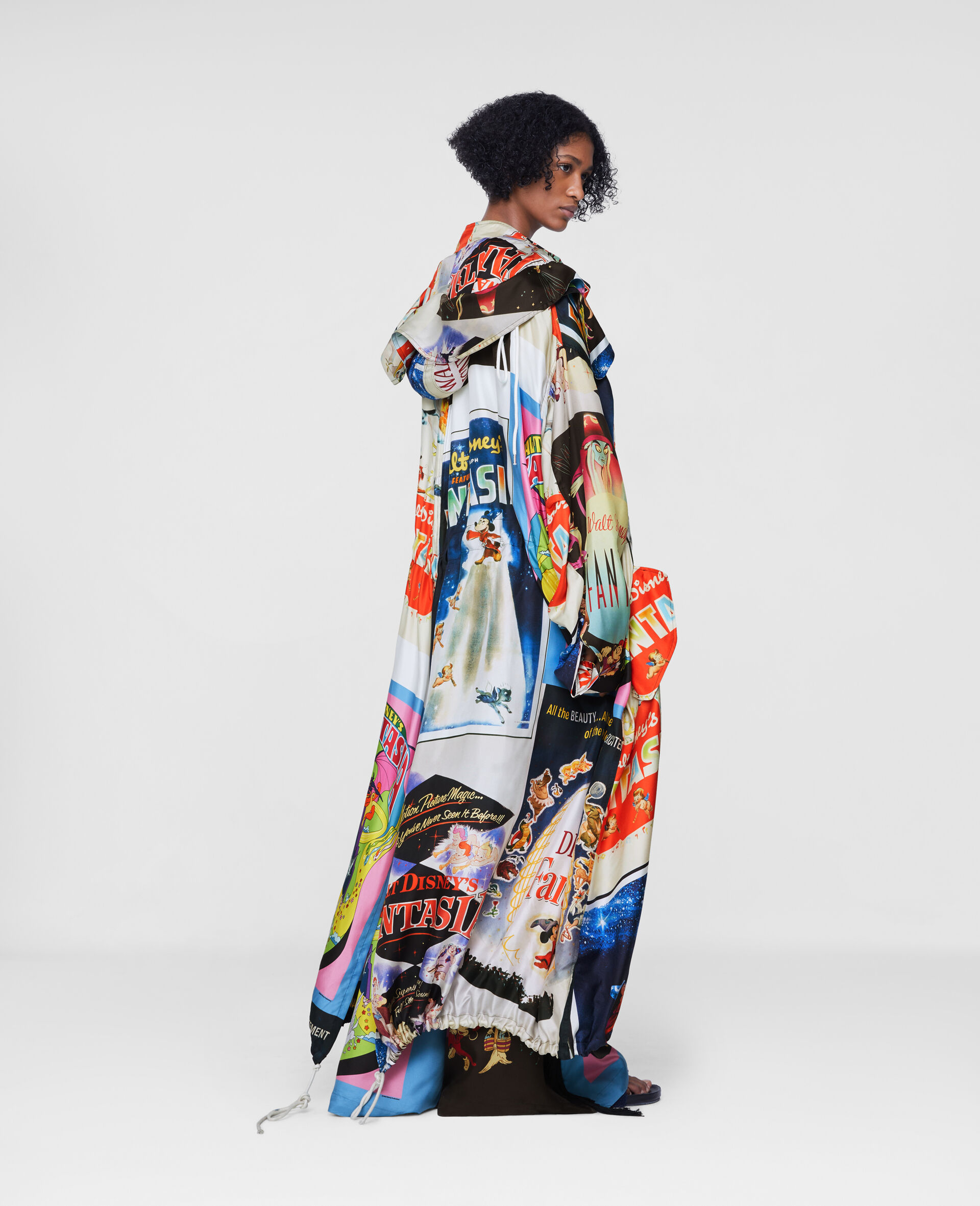 Fantasia Poster Print Trench Coat-Multicoloured-large image number 2