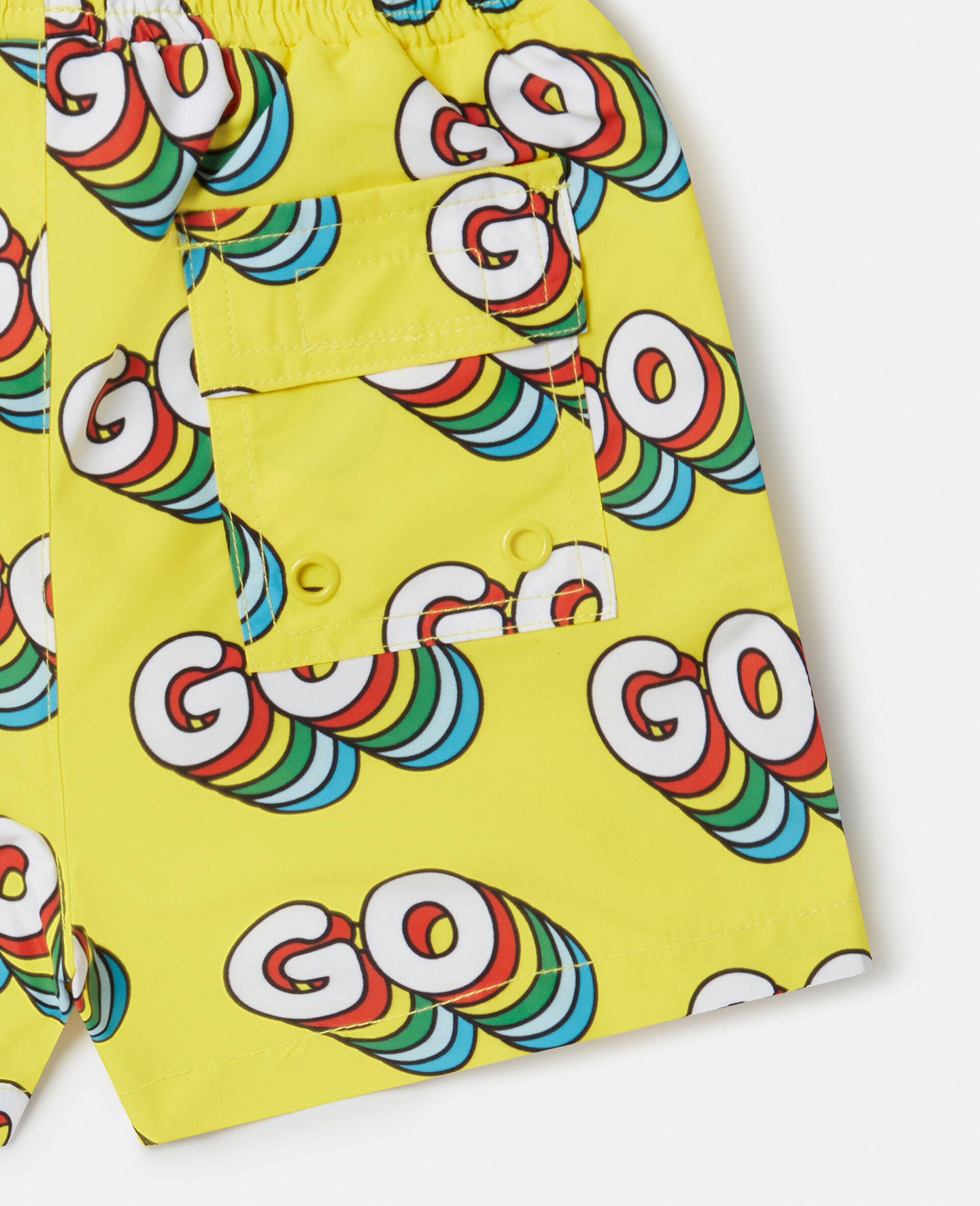 &ldquo;Go&rdquo;印花游泳短裤-Multicolored-large image number 3