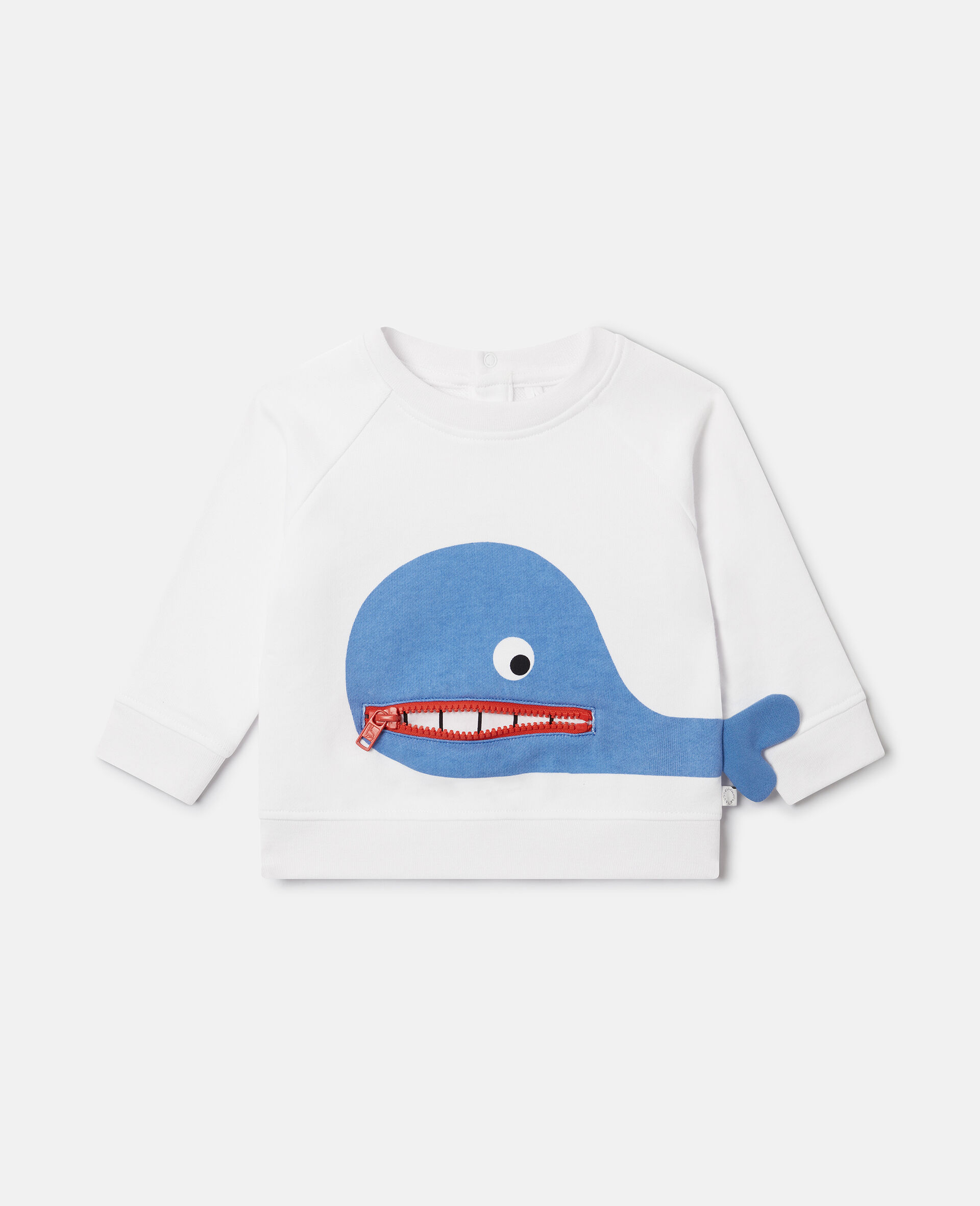Whale Graphic Long Sleeve Top-White-medium