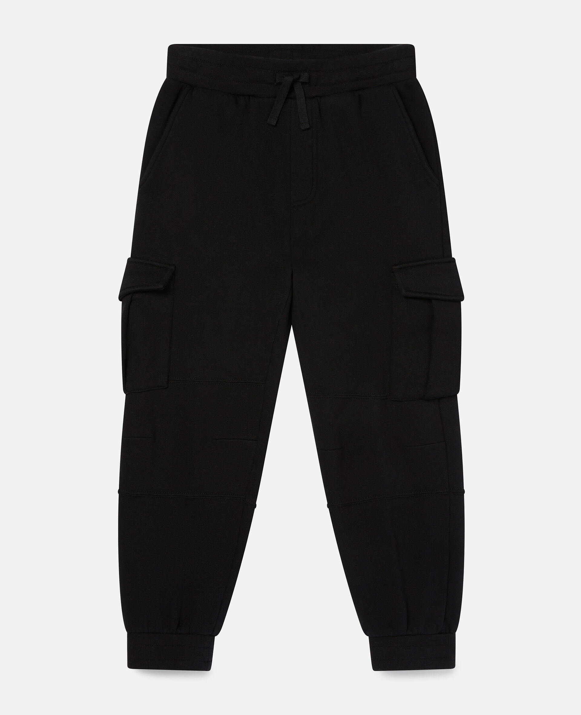 Women Black Cotton Fleece Cargo Joggers Stella McCartney AU