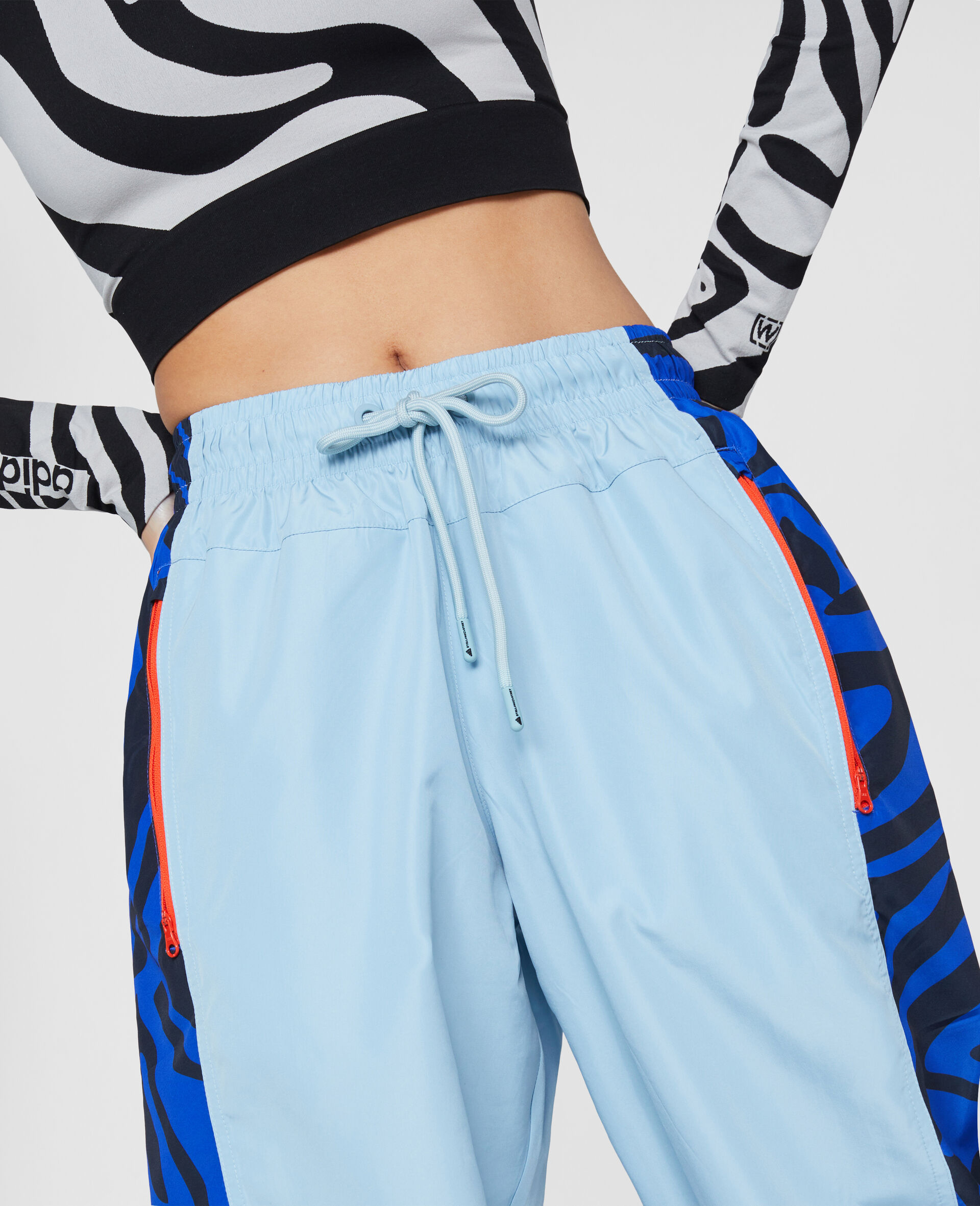 Woven Trackpants Animal Print -Blue-large image number 3