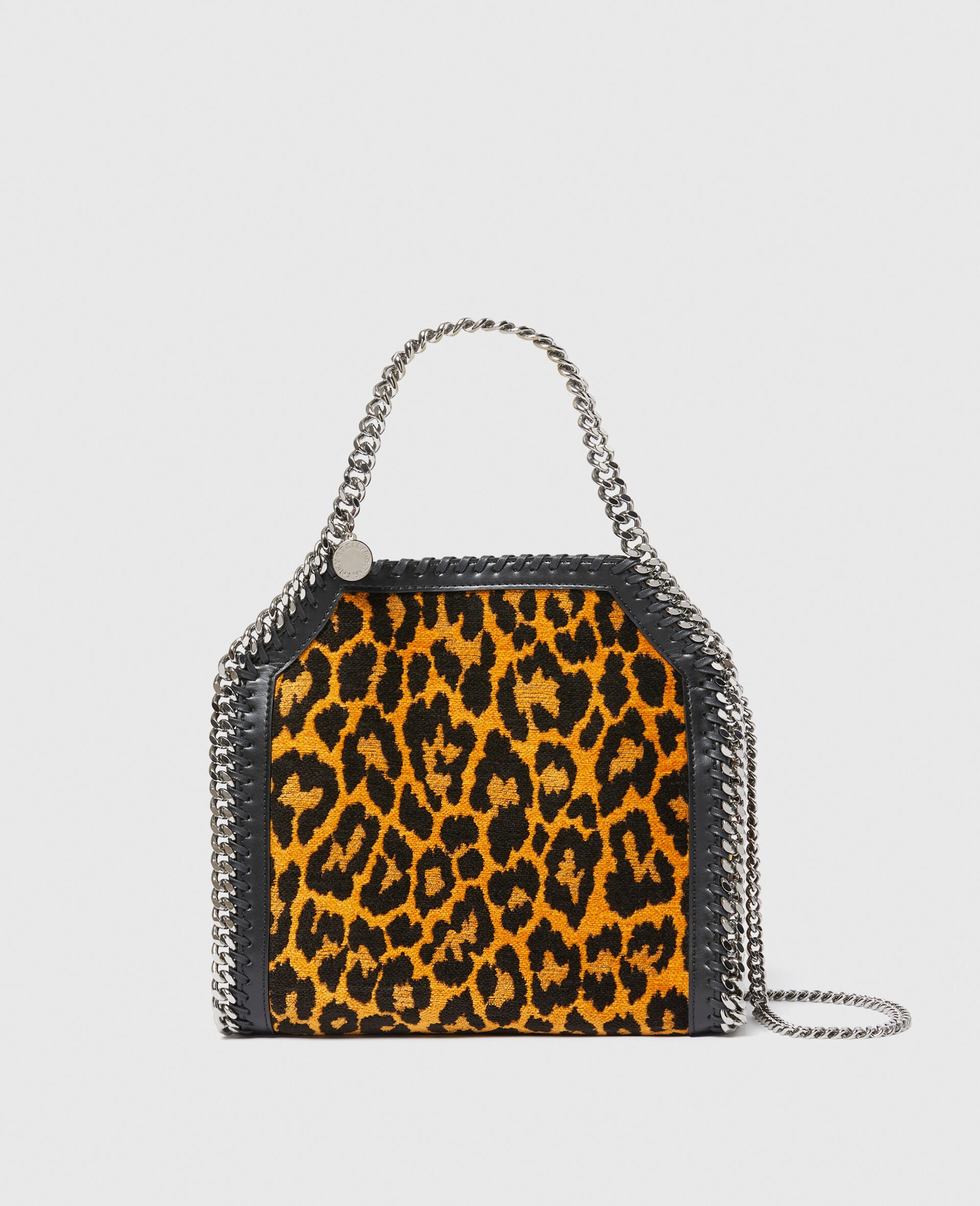 Borsa Tote Mini Falabella Stampa Leopardo-Marrone-large image number 0