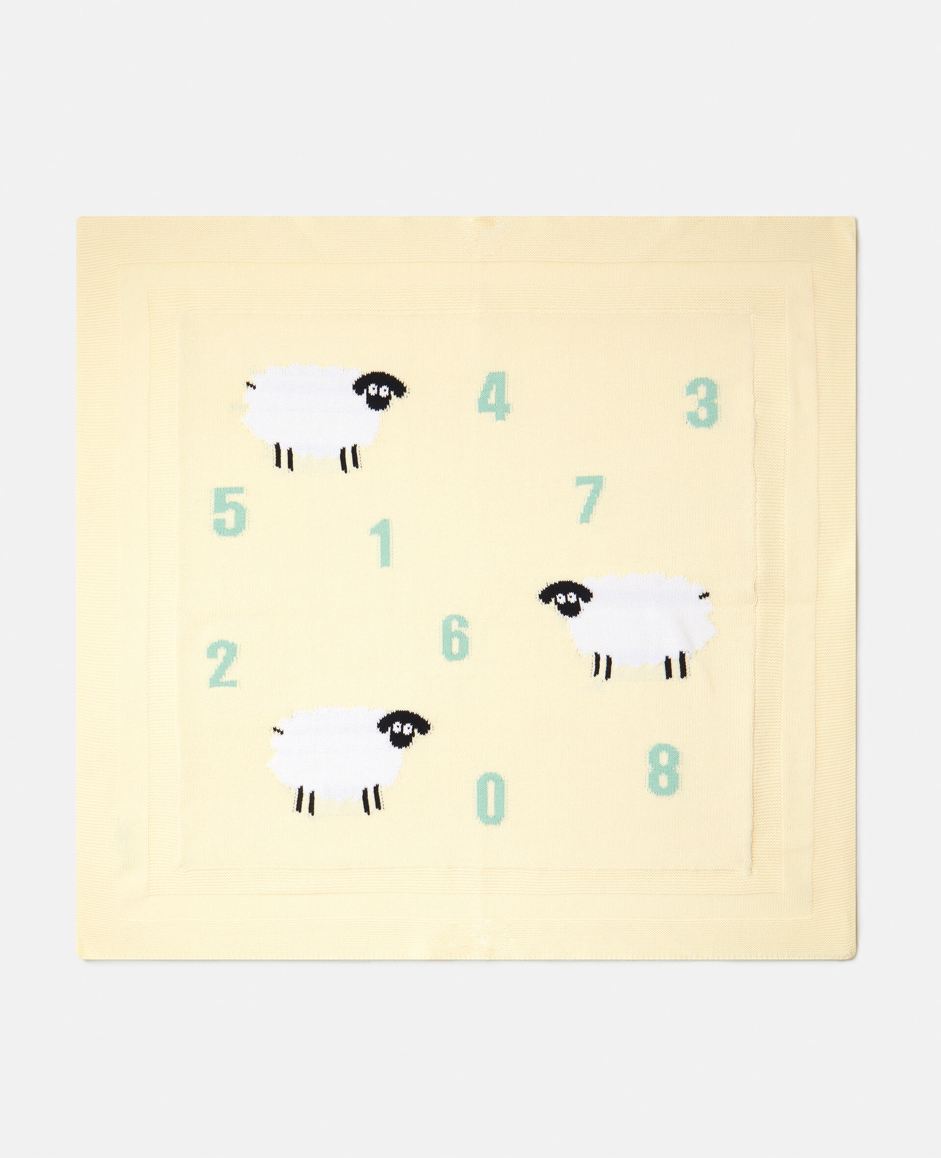 Sheep Pattern Reversible Blanket-Blue-large image number 0