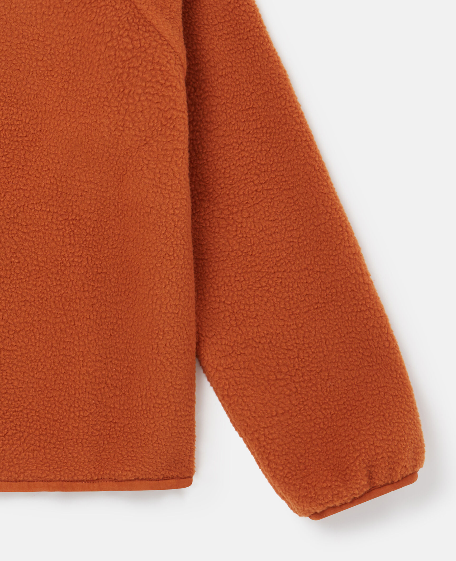 Bear Patch Fleece Jacket-Brown-large image number 3