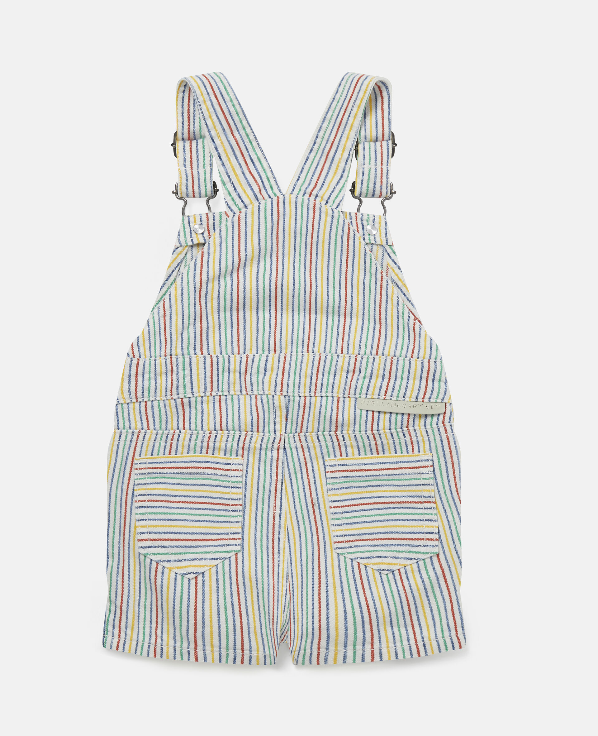 Striped Print Cotton Overalls-Multicoloured-large image number 2