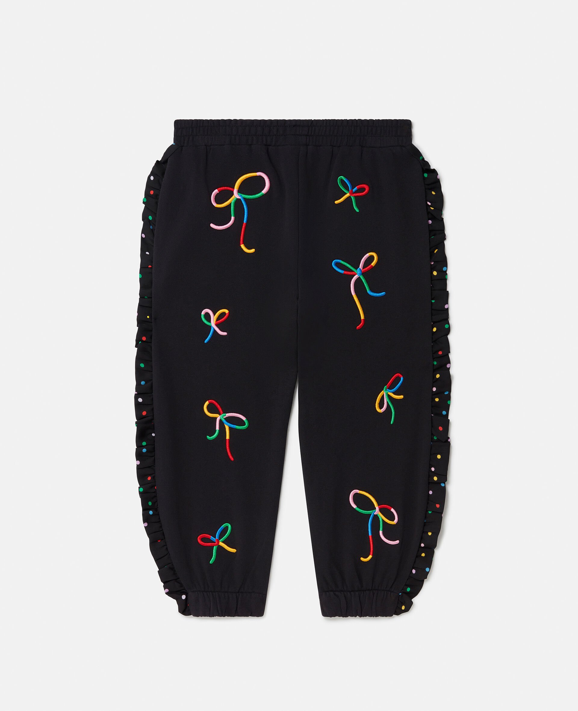 Ribbon Print Frilled Joggers-Multicolour-large Ribbon Print Frilled Joggers-Multicolour-large image number 2