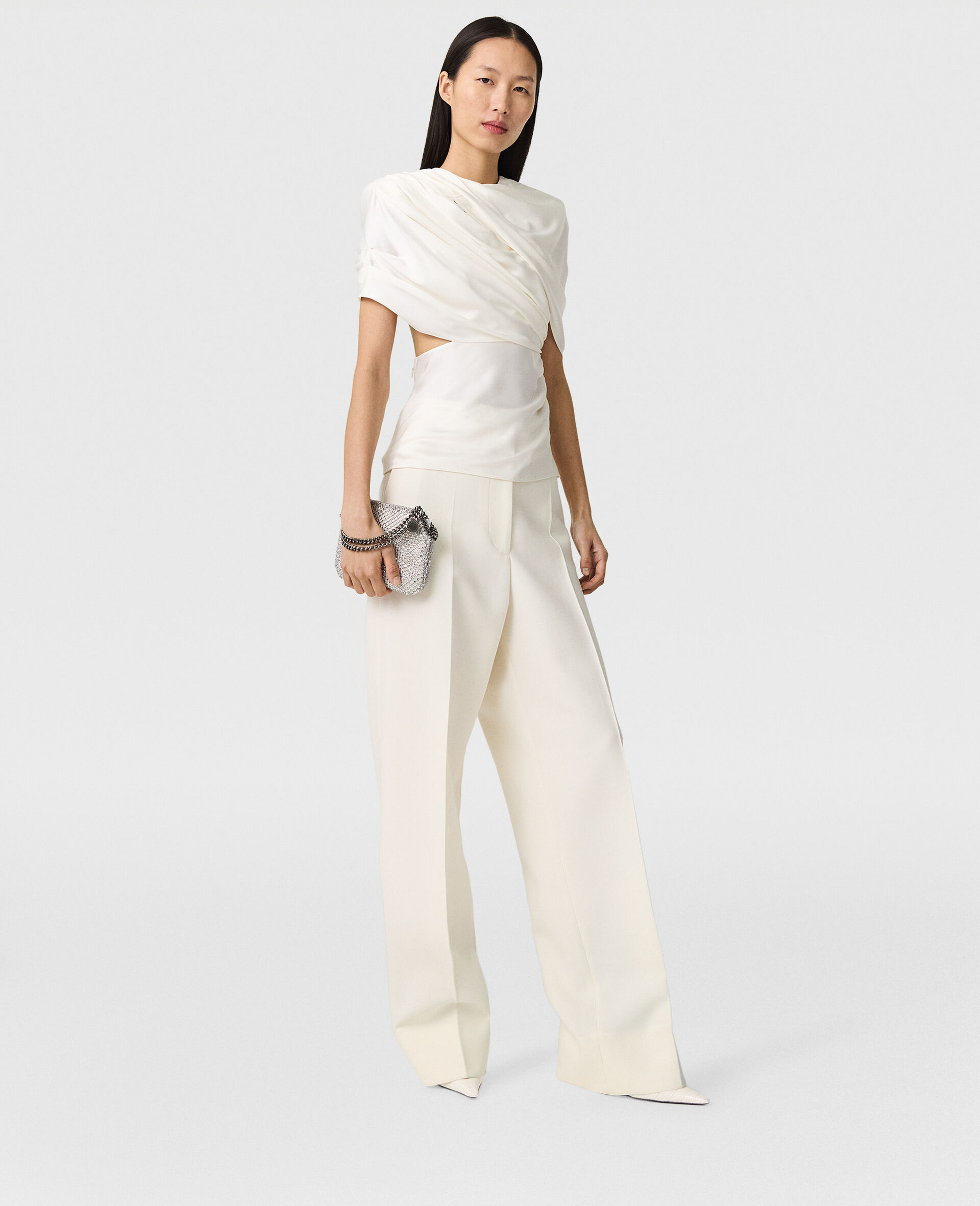 Layered Wrap Top -Cream-large image number 4