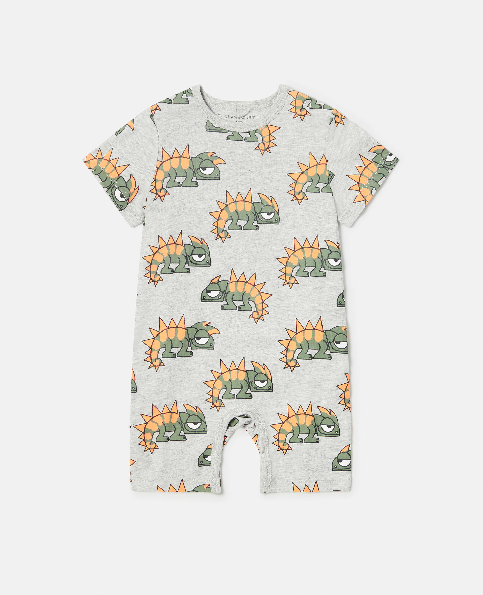 Gecko Print Romper-Grey-large image number 0