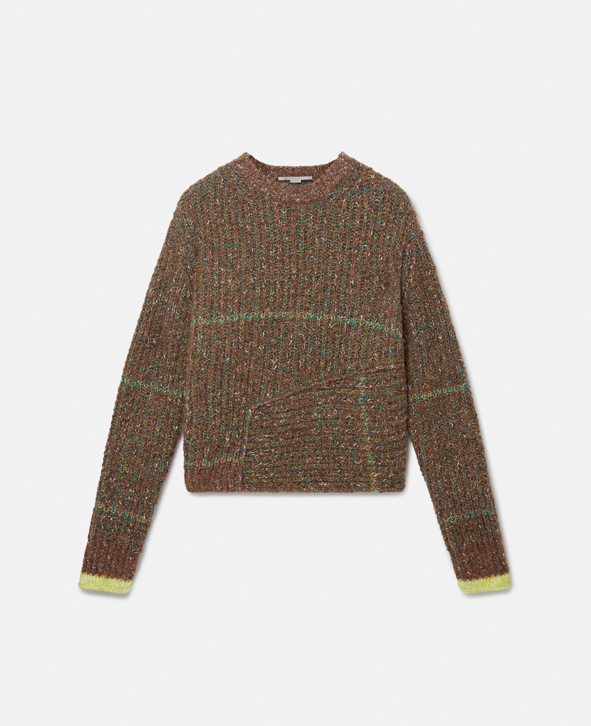 Women Brown Tweed Knit Jumper Stella McCartney NZ