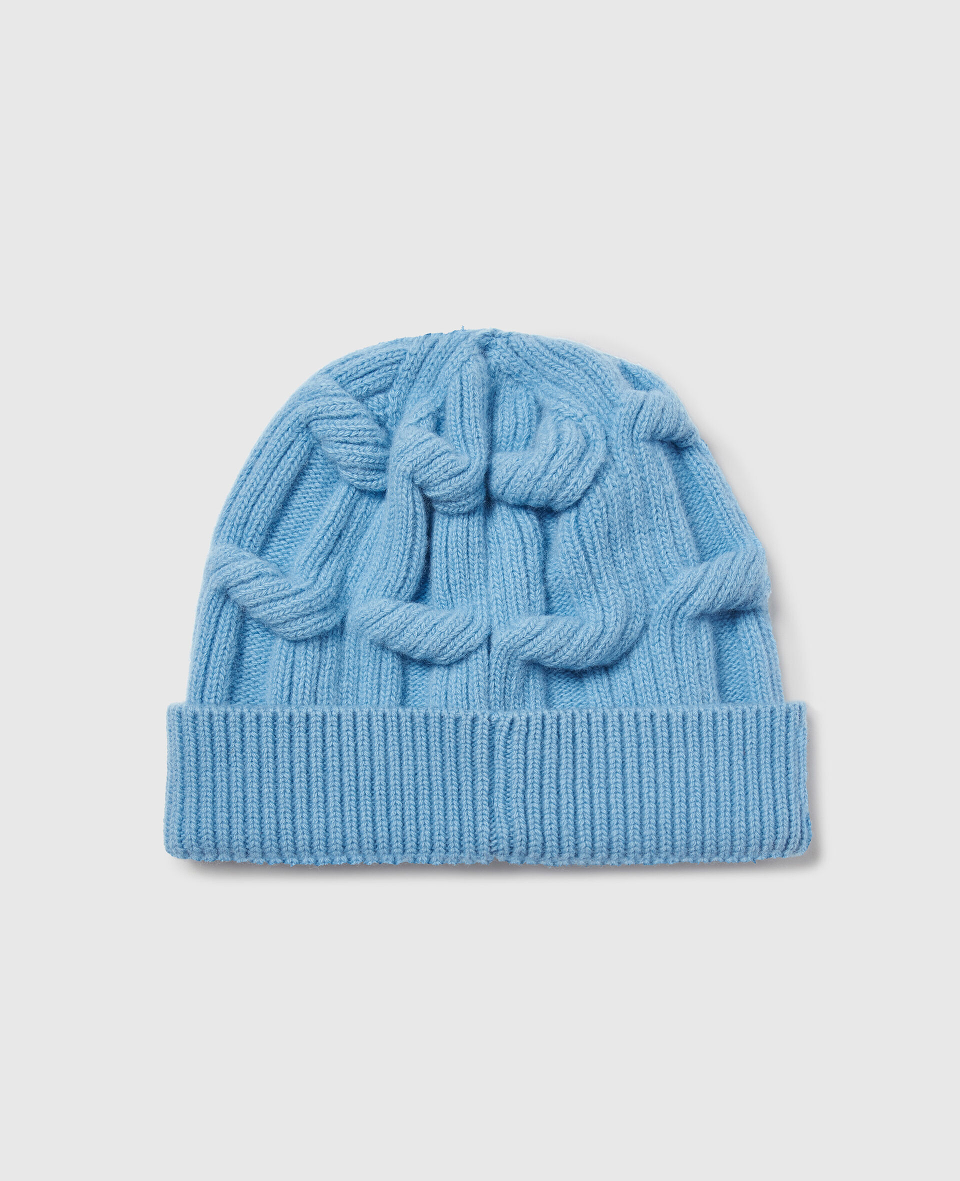 Falabella Cable-Knit Beanie-Blue-large image number 2