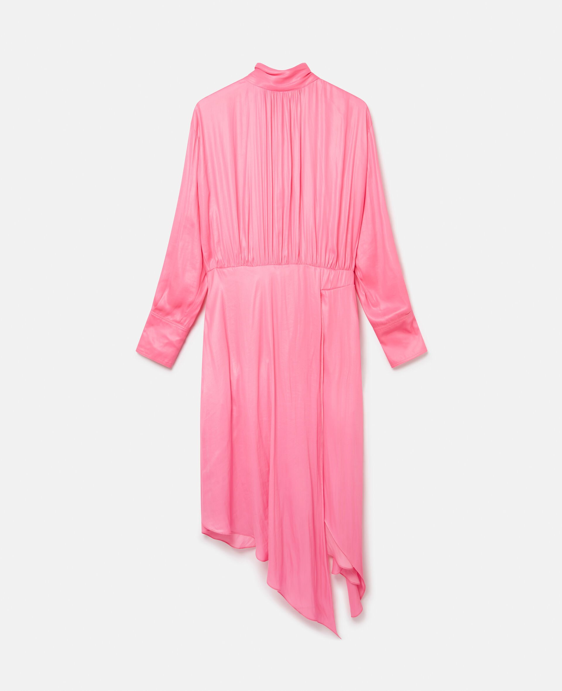 Women Glow Pink Asymmetric Hem High Neck Dress Stella McCartney AE