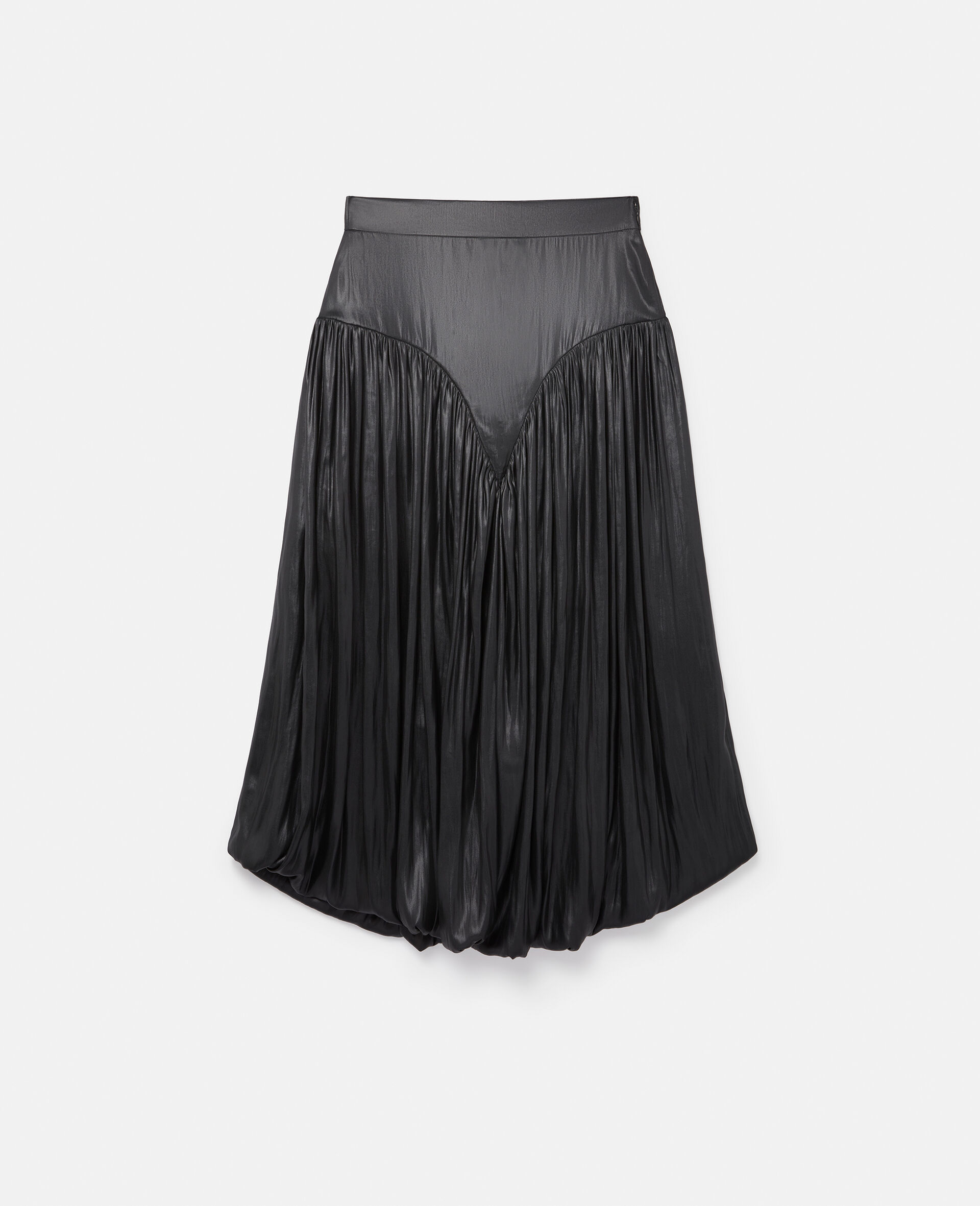 Pleated Midi Skirt-Black-large image number 0