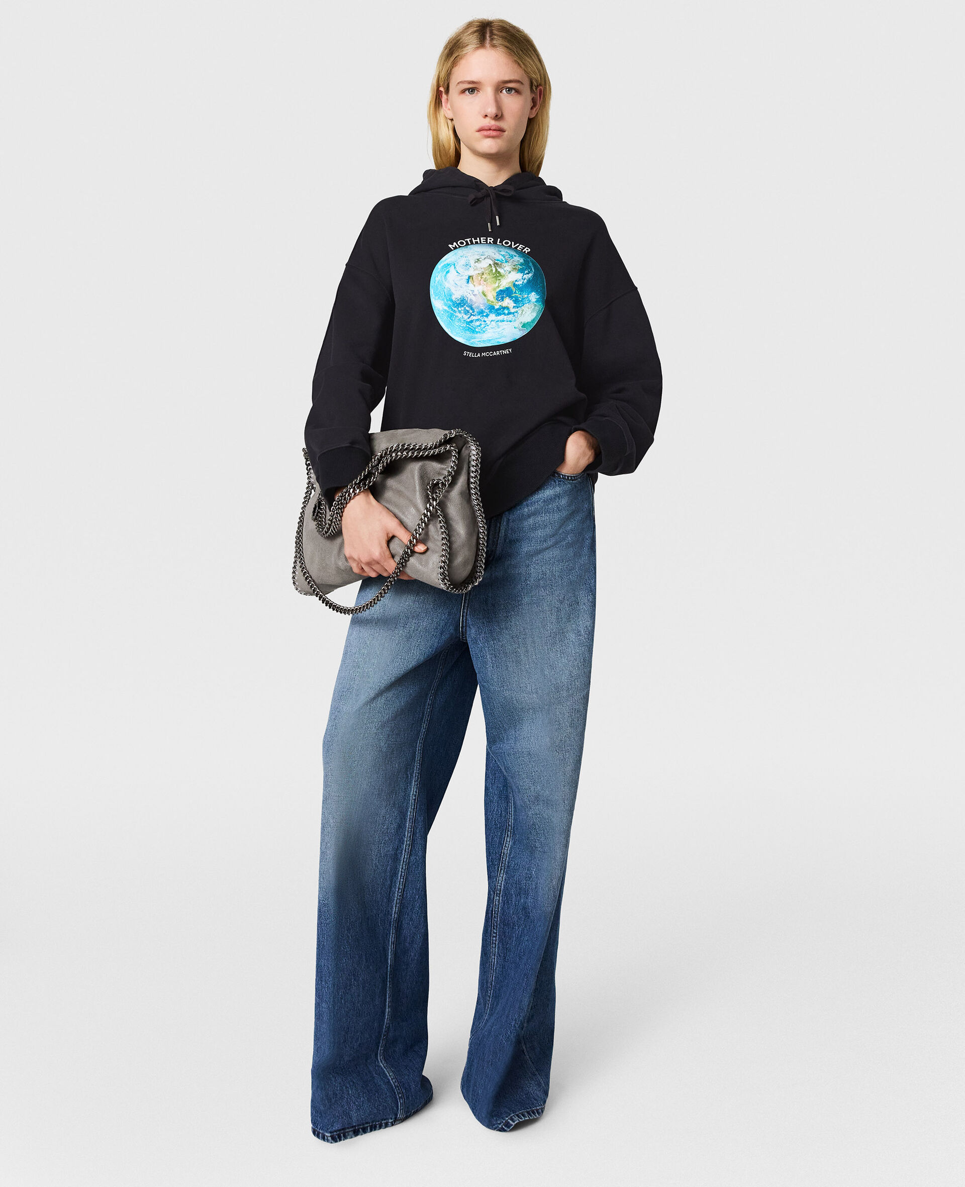 Mother Lover Boyfriend Hoodie-Black-large image number 2