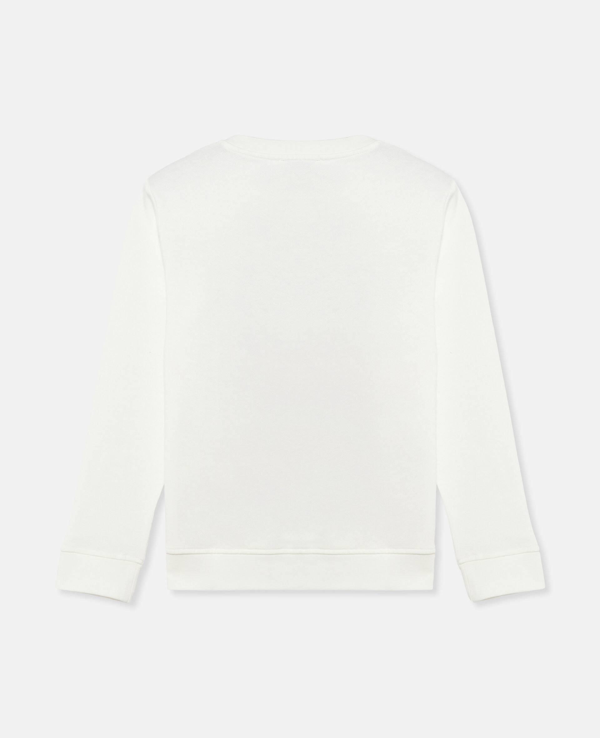 Monster Motif Long Sleeve T-Shirt-White-large image number 1