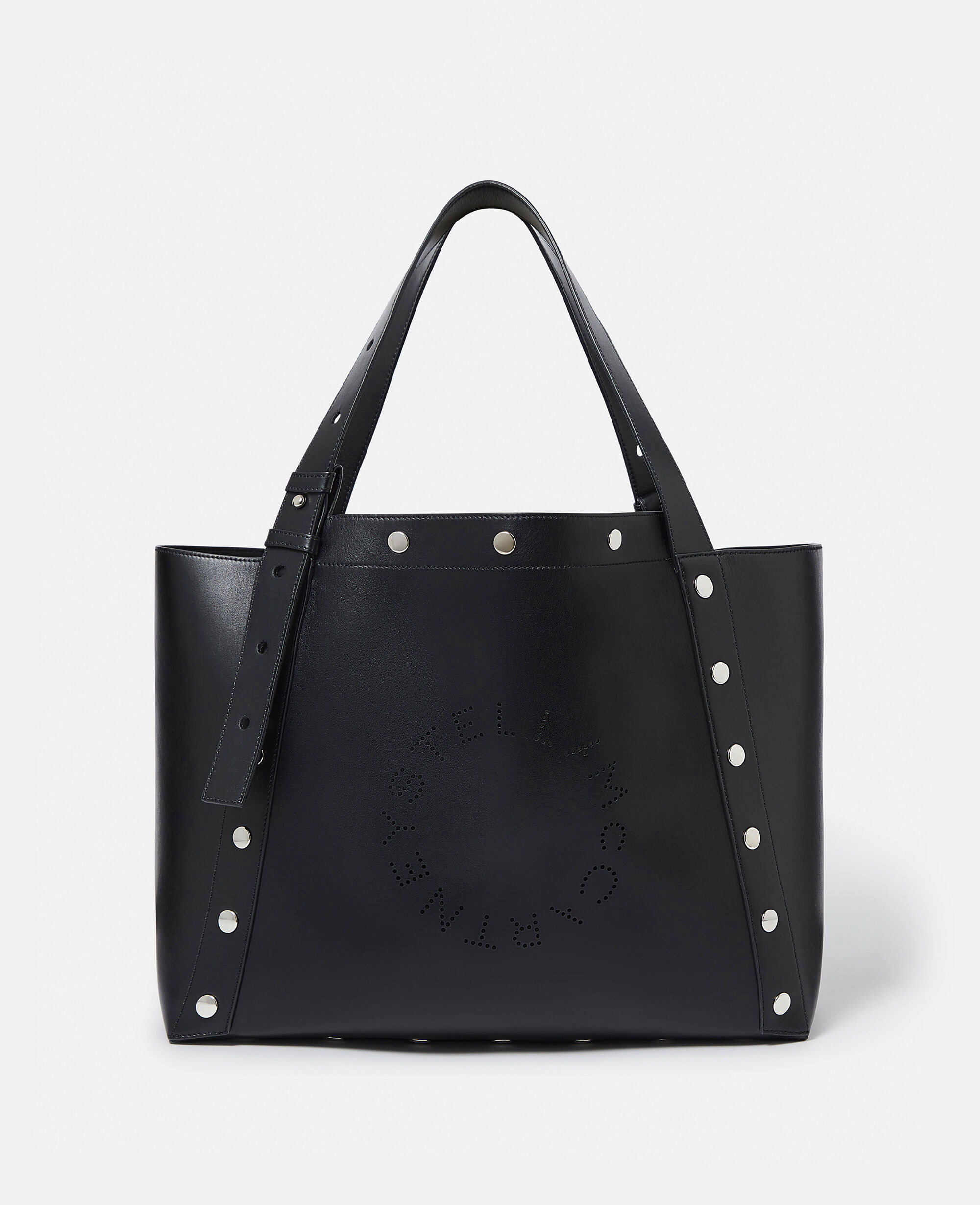 Women Pitch black Stella Studs Large Tote Bag Stella McCartney QA