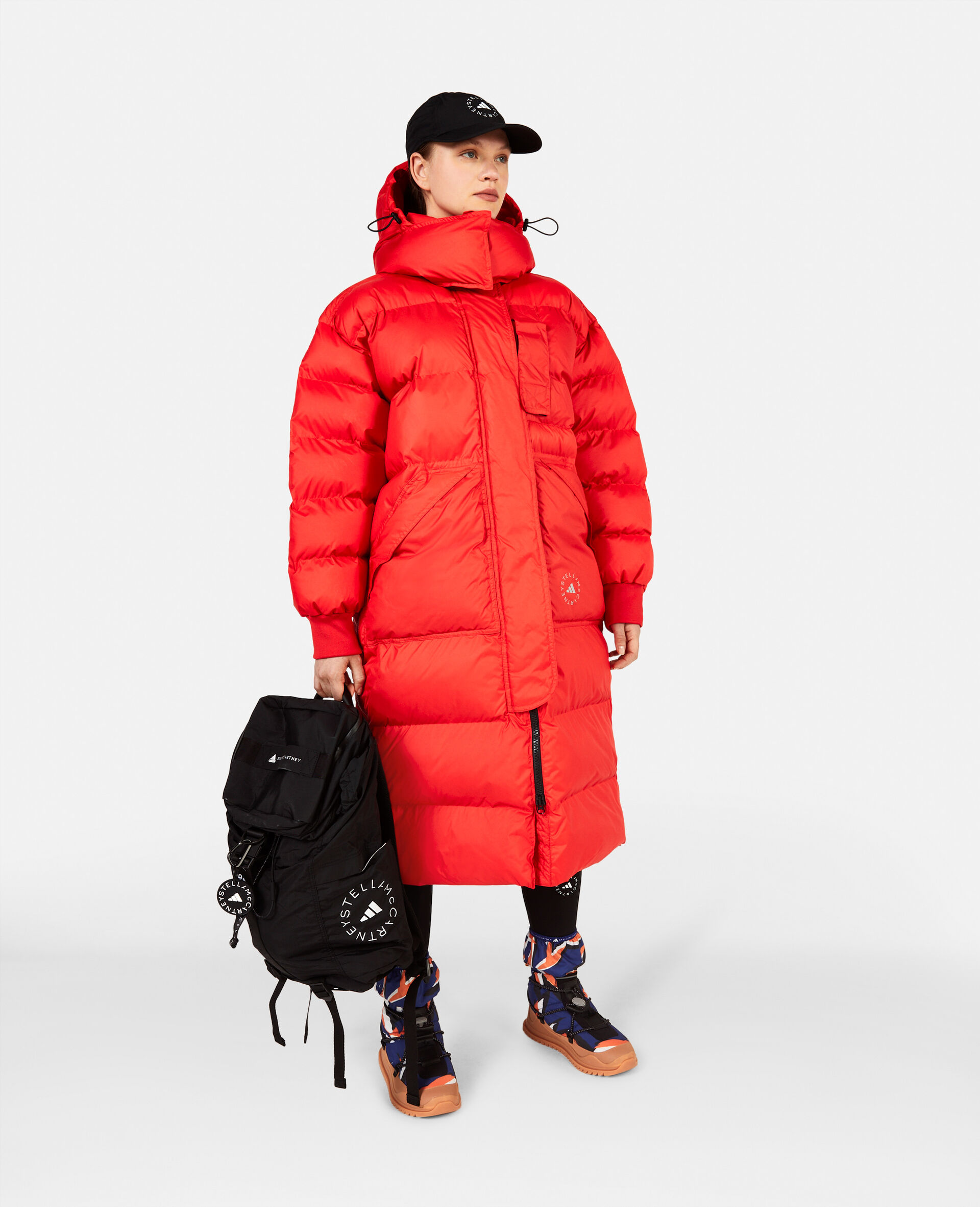 TrueNature Long Padded Coat-Red-large image number 1