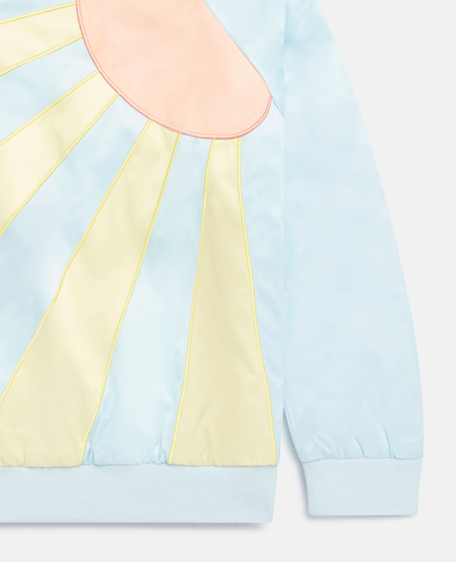 Sunshine Patchwork Satin Bomber Jacket-Multicolour-large image number 3