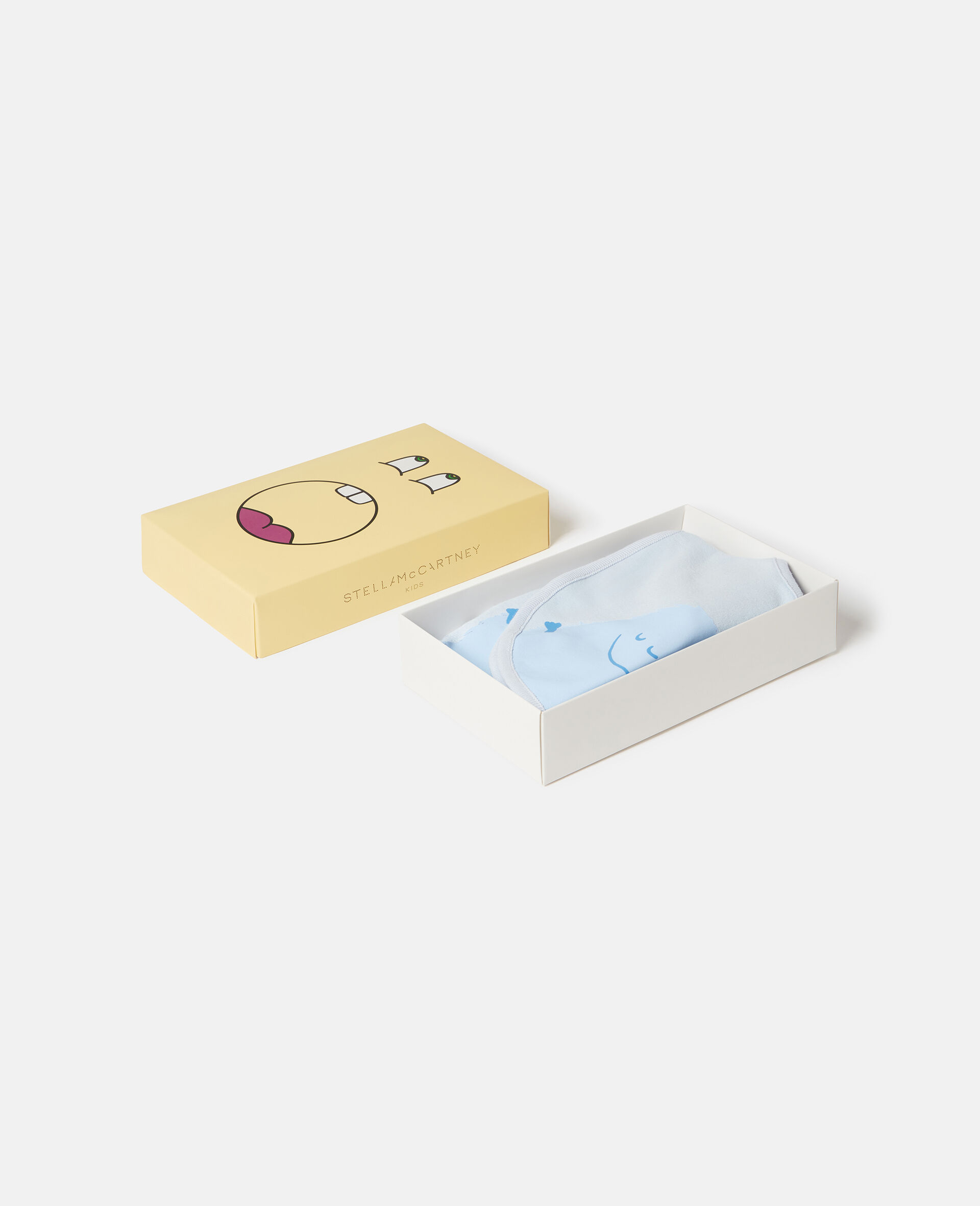 Monster Printed Bib and Romper Set-Blue-medium Monster Printed Bib and Romper Set-Blue-medium