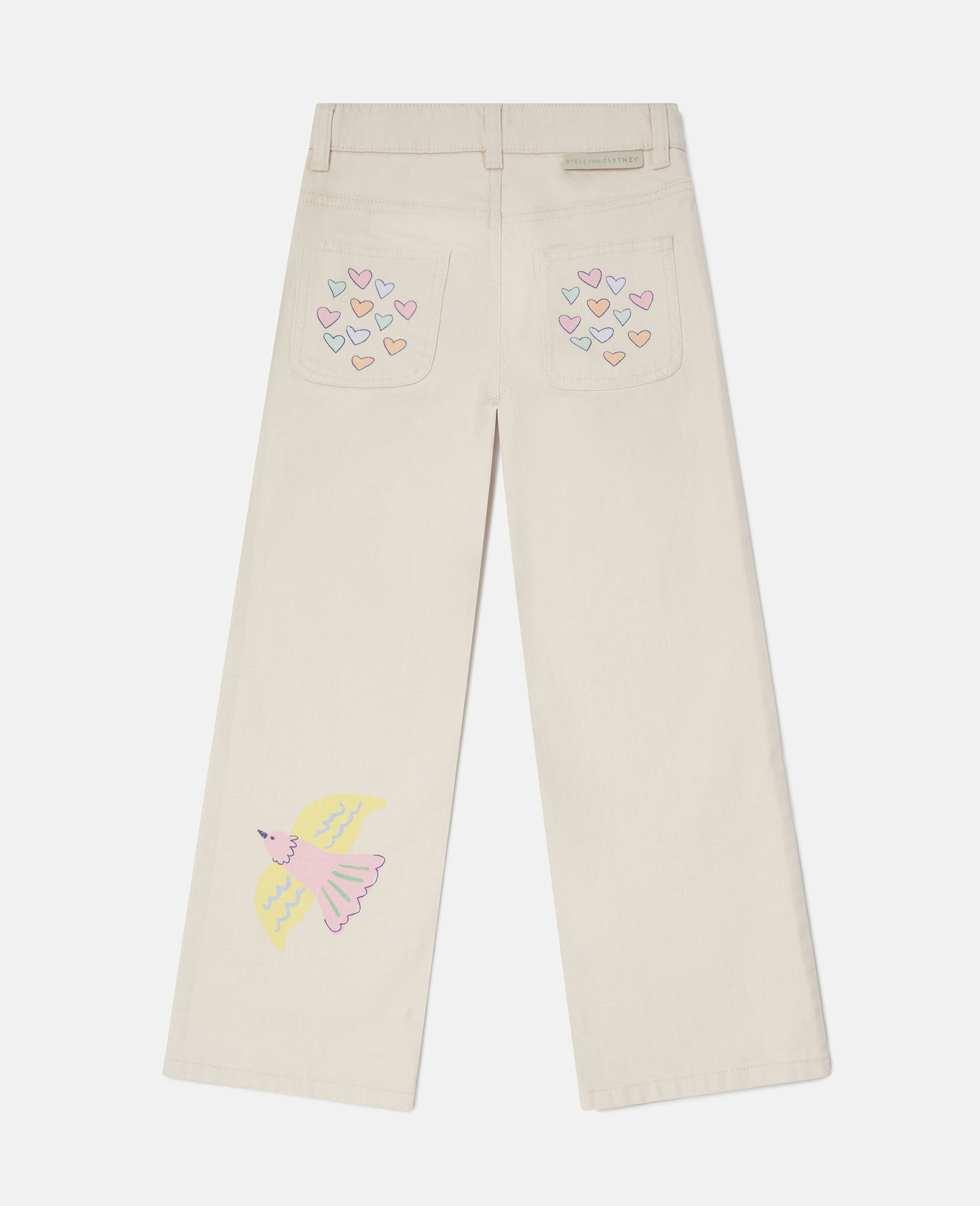 Tonal Straight-Leg Denim Jeans-Pink-large image number 2