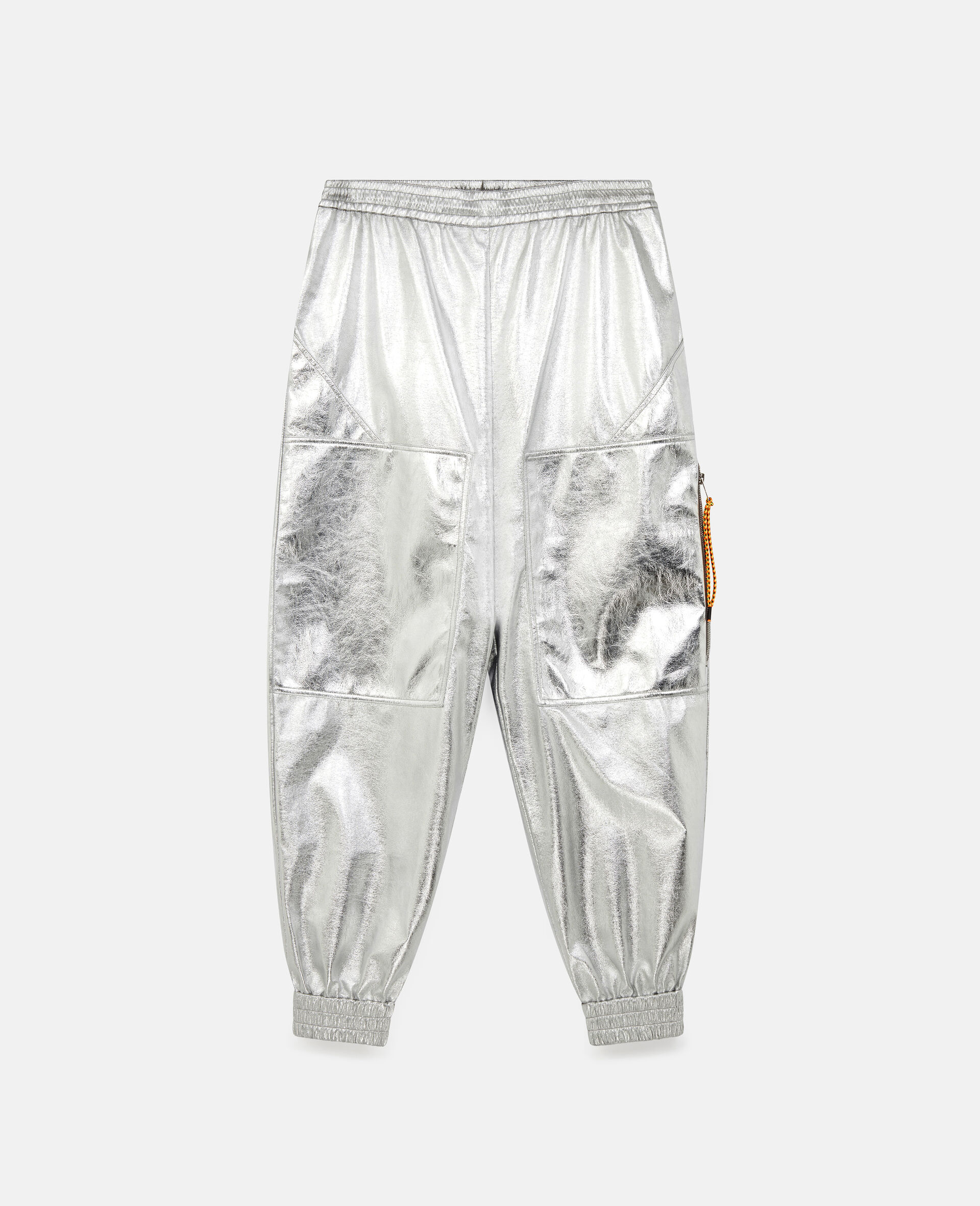 Silver Coated Trousers-Grey-large