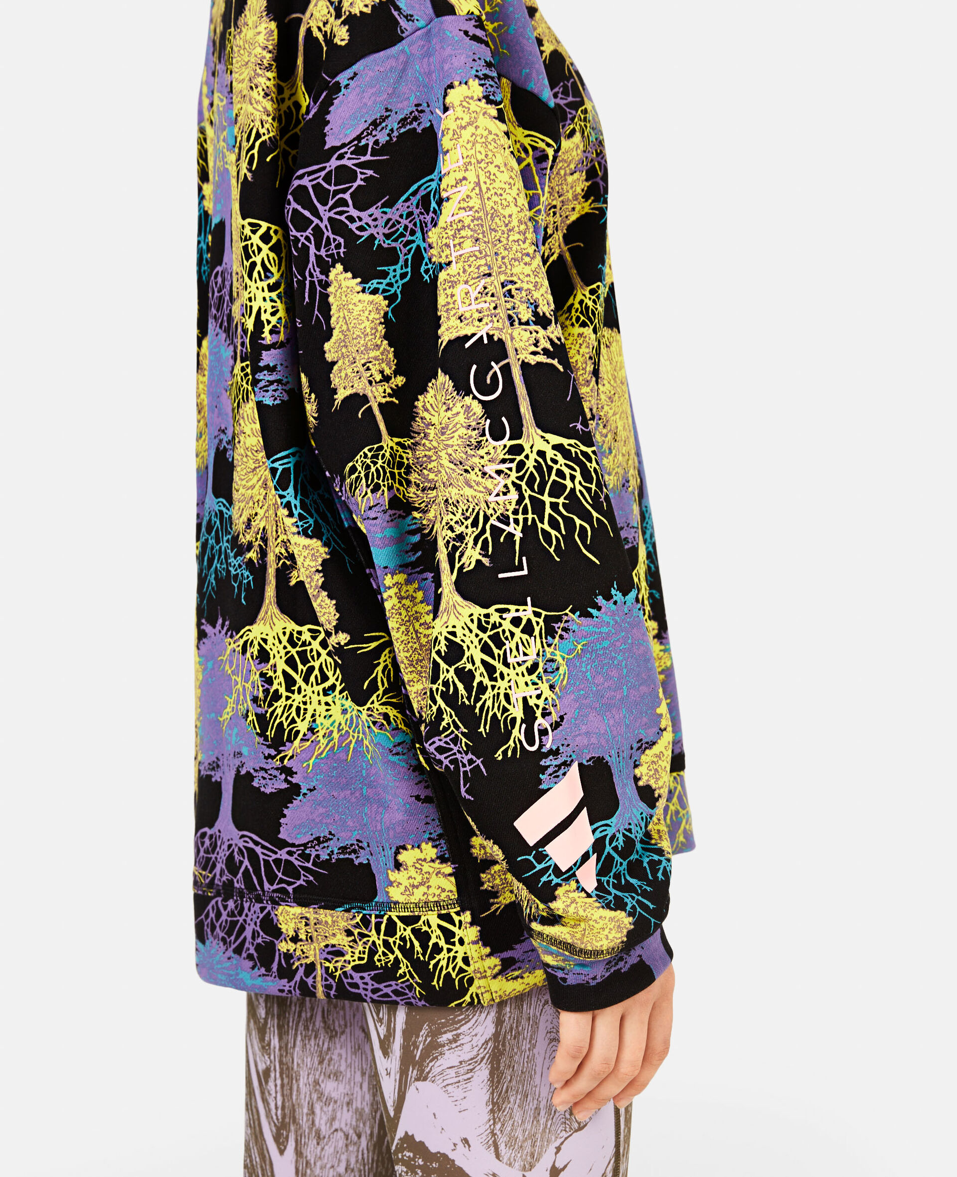 Psychedelic Tree Print Sweatshirt-Multicolour-large image number 3