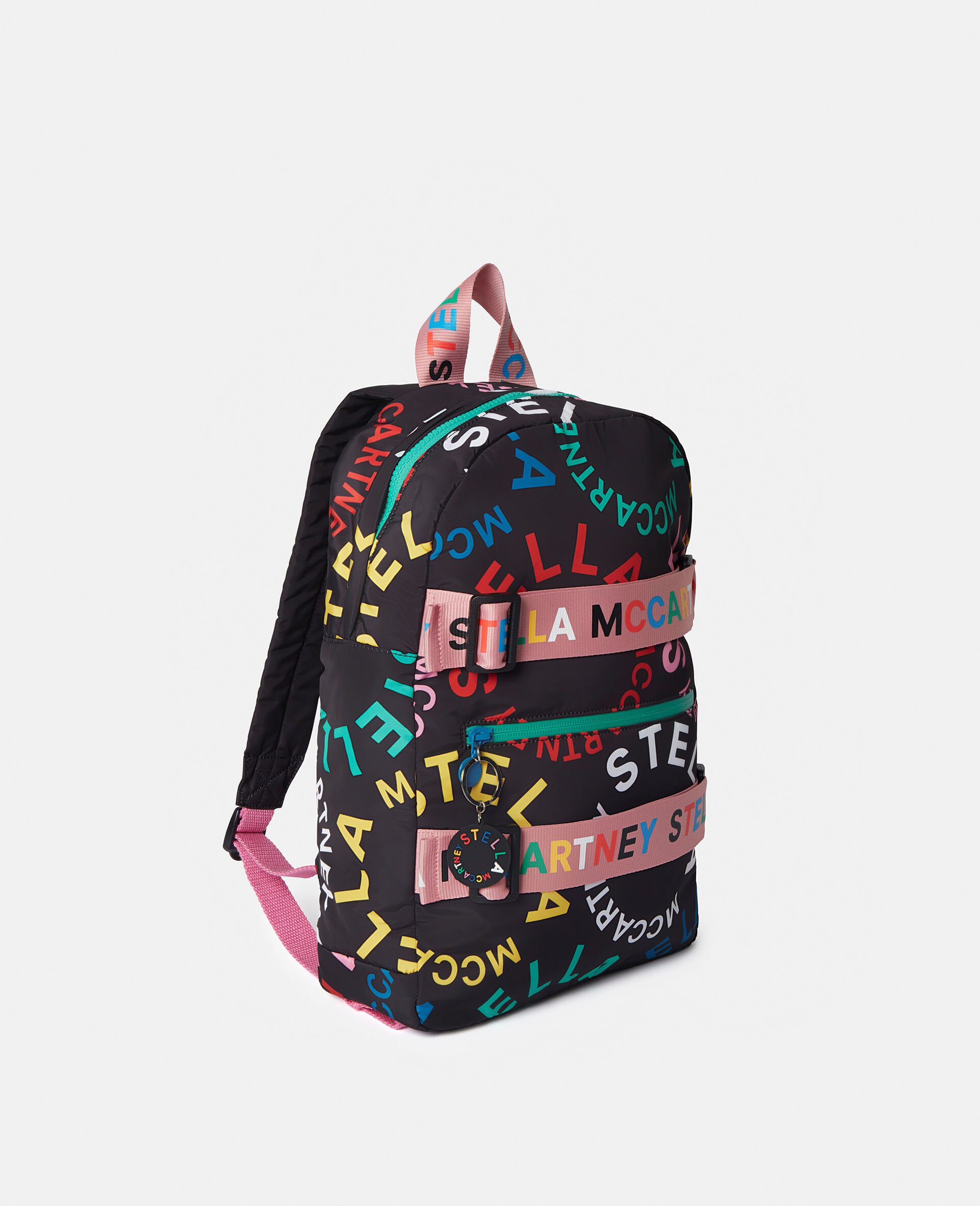 Sac a dos patchwork bande logo-Noir-large image number 1