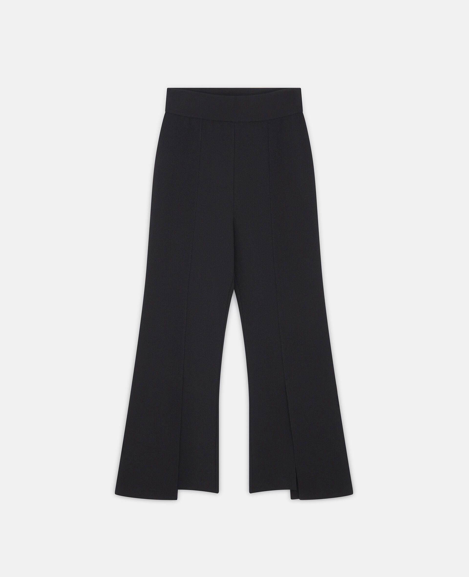 Compact Knit Trousers-Black-large