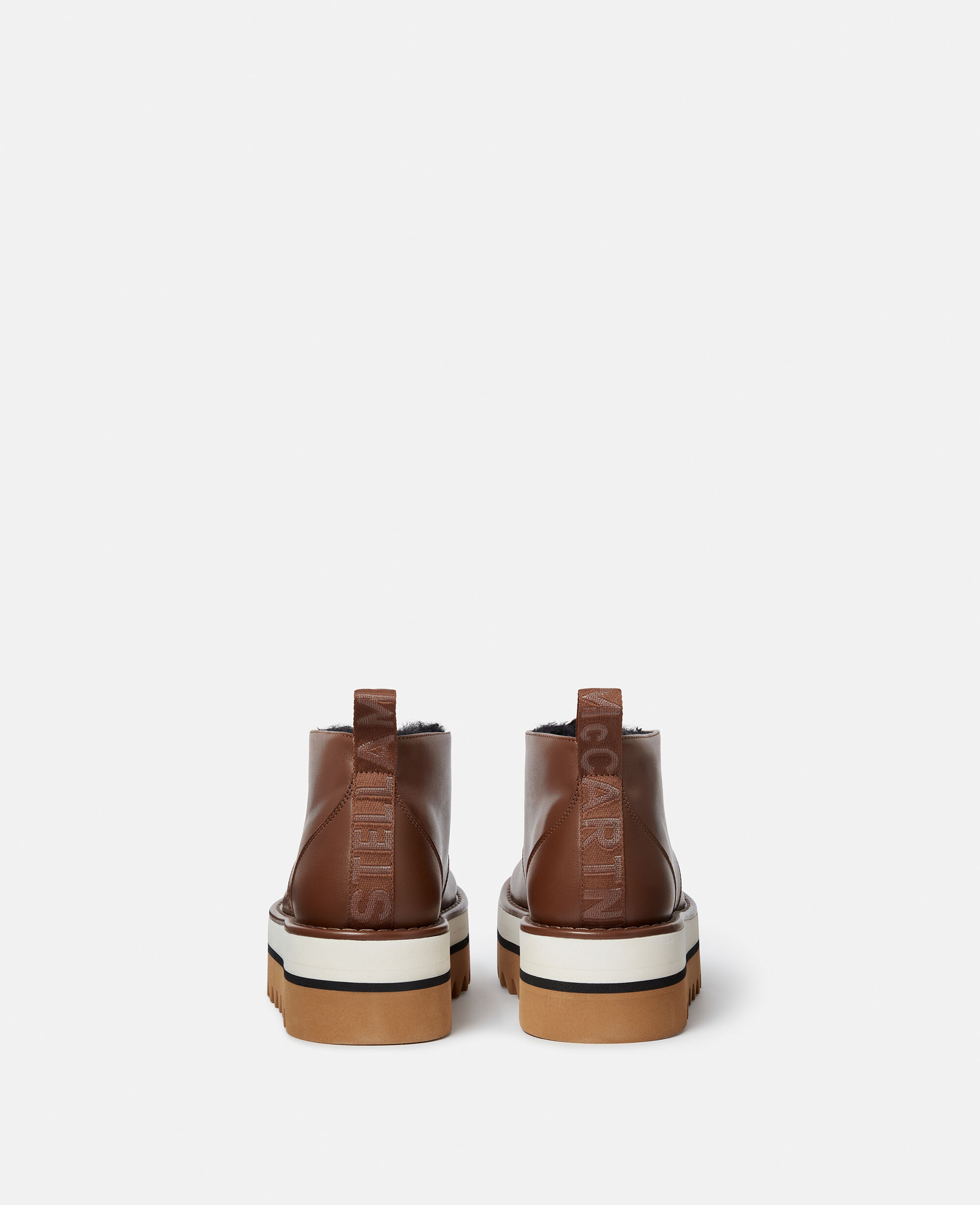 Women Tortoiseshell brown Sneak Elyse Plush Teddy Lined Desert Boots Stella McCartney GB