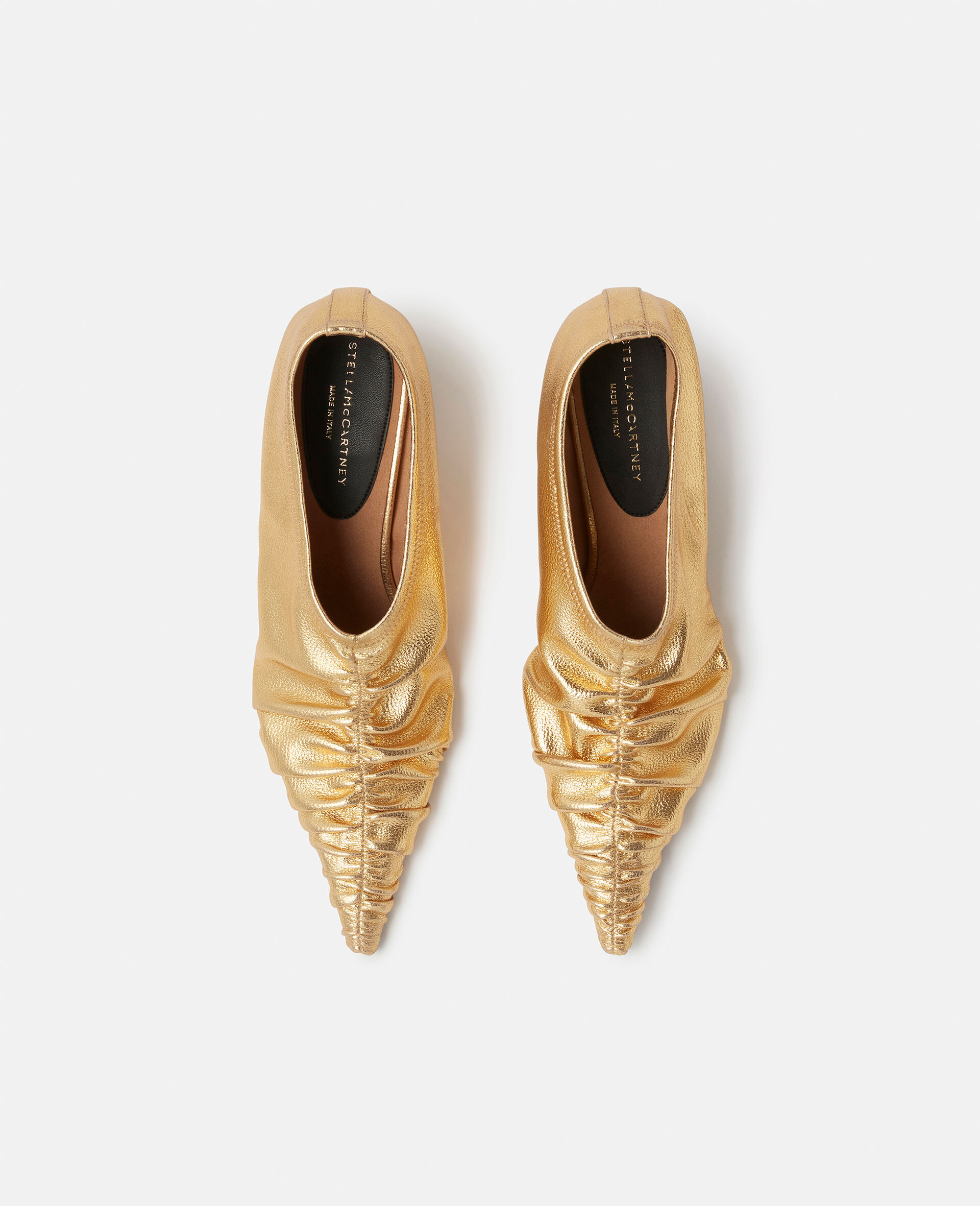 Elsa褶裥猫跟鞋-Gold-large image number 3