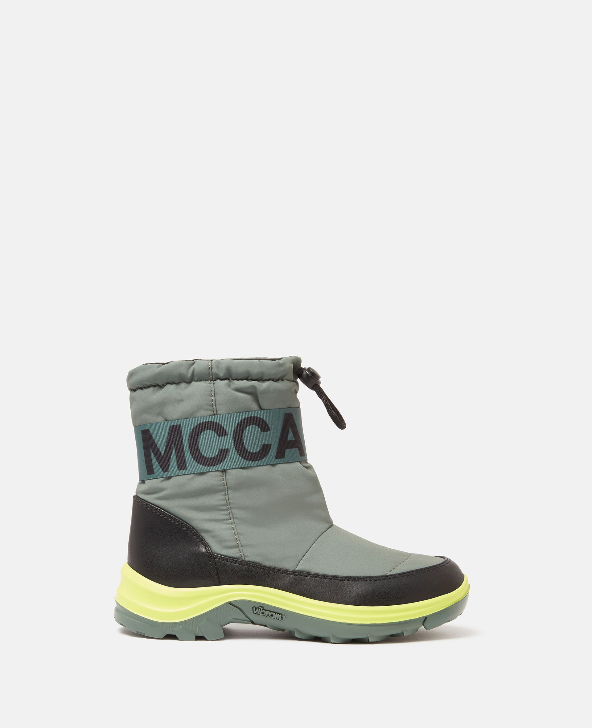 Schneestiefel mit Schriftzug-Band-Grün-medium