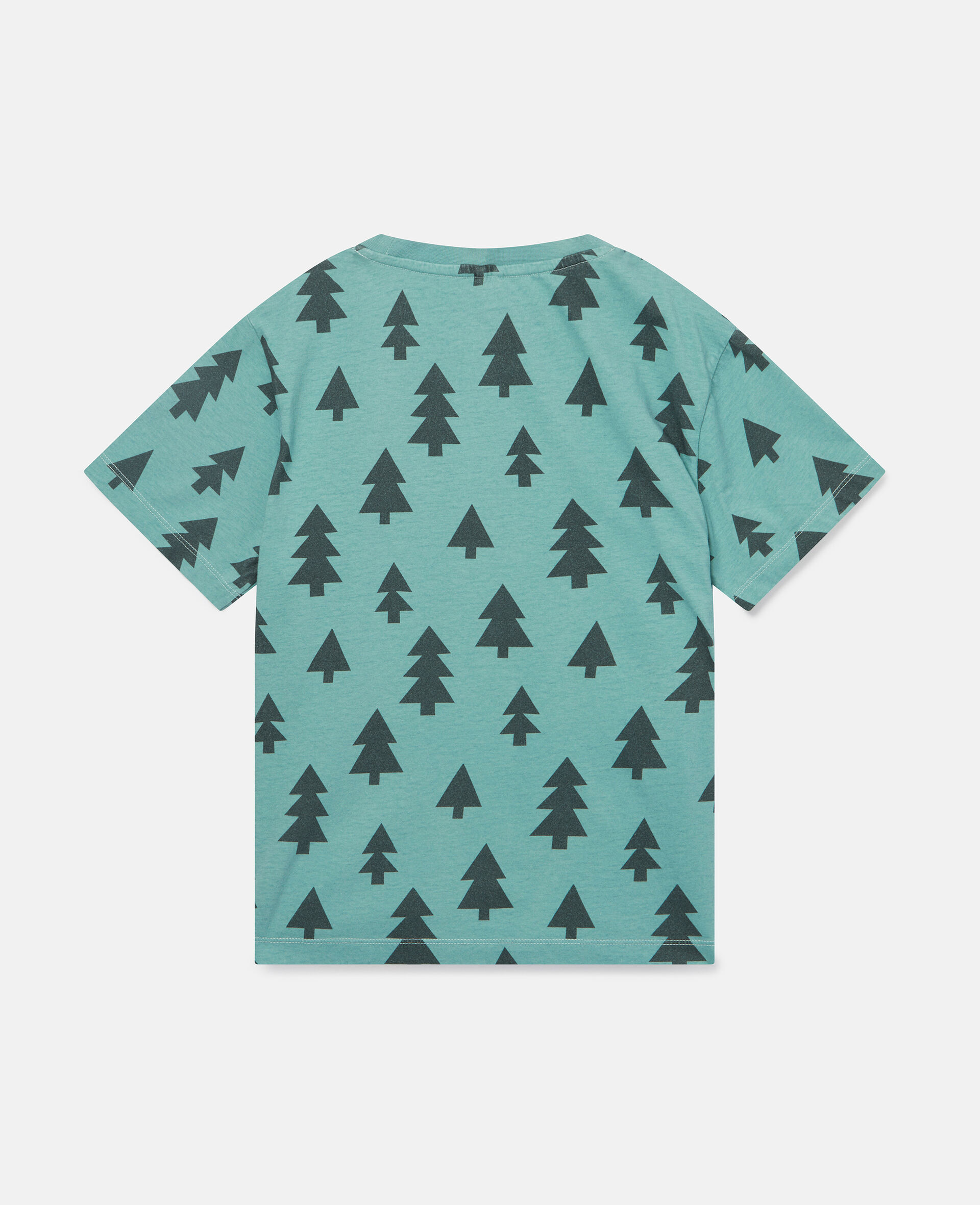 Tree Print Cotton T‐Shirt-Green-large image number 2
