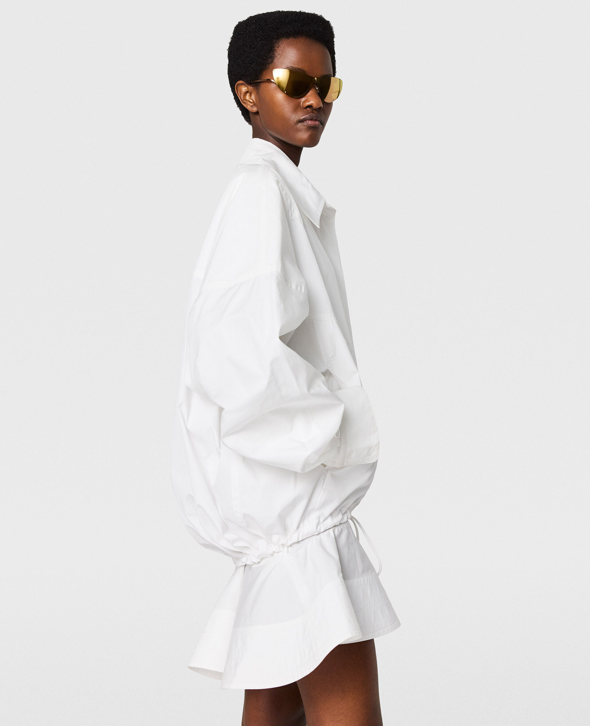 Poplin Bomber Jacket-White-large image number 2