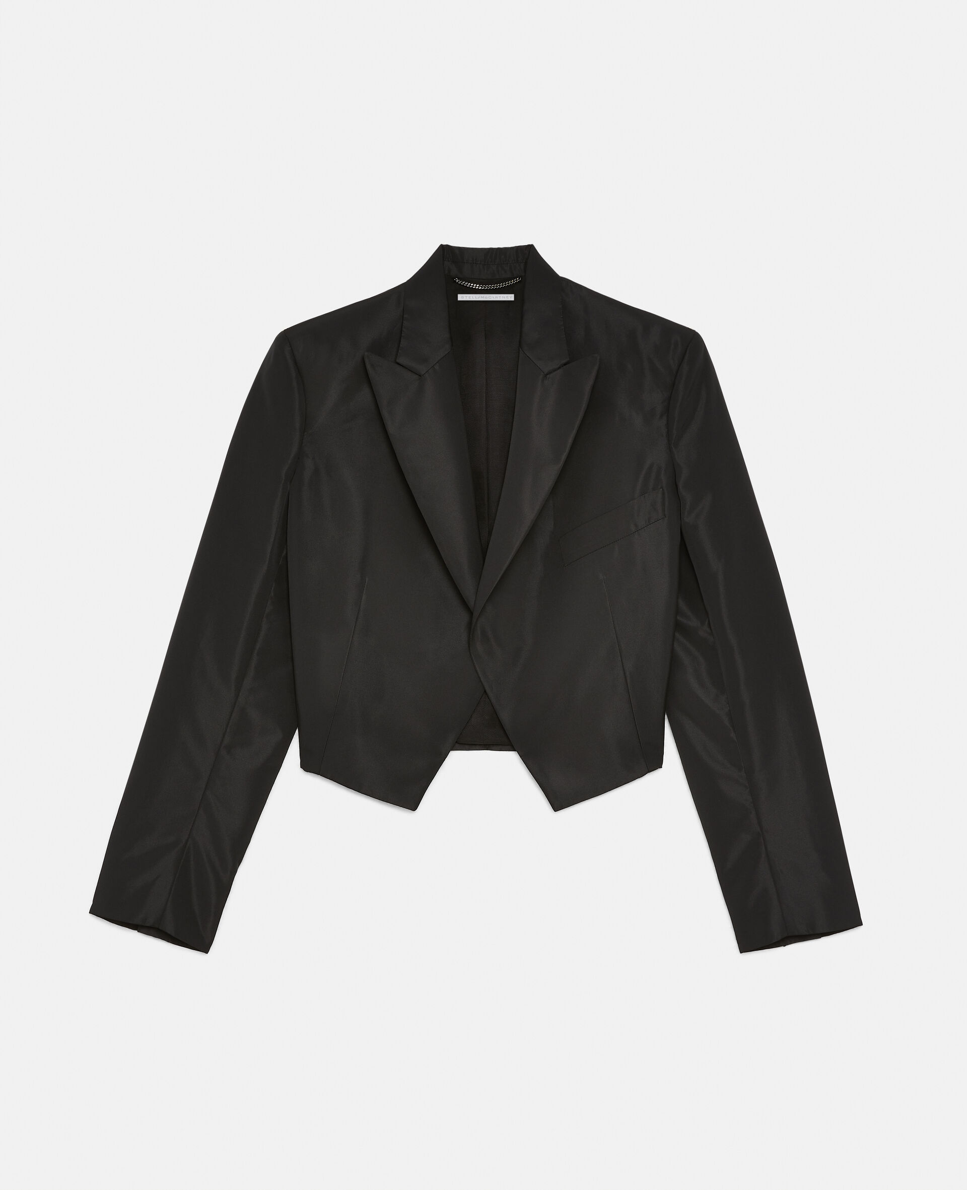 Tailored Cropped Jacket -Black-large
