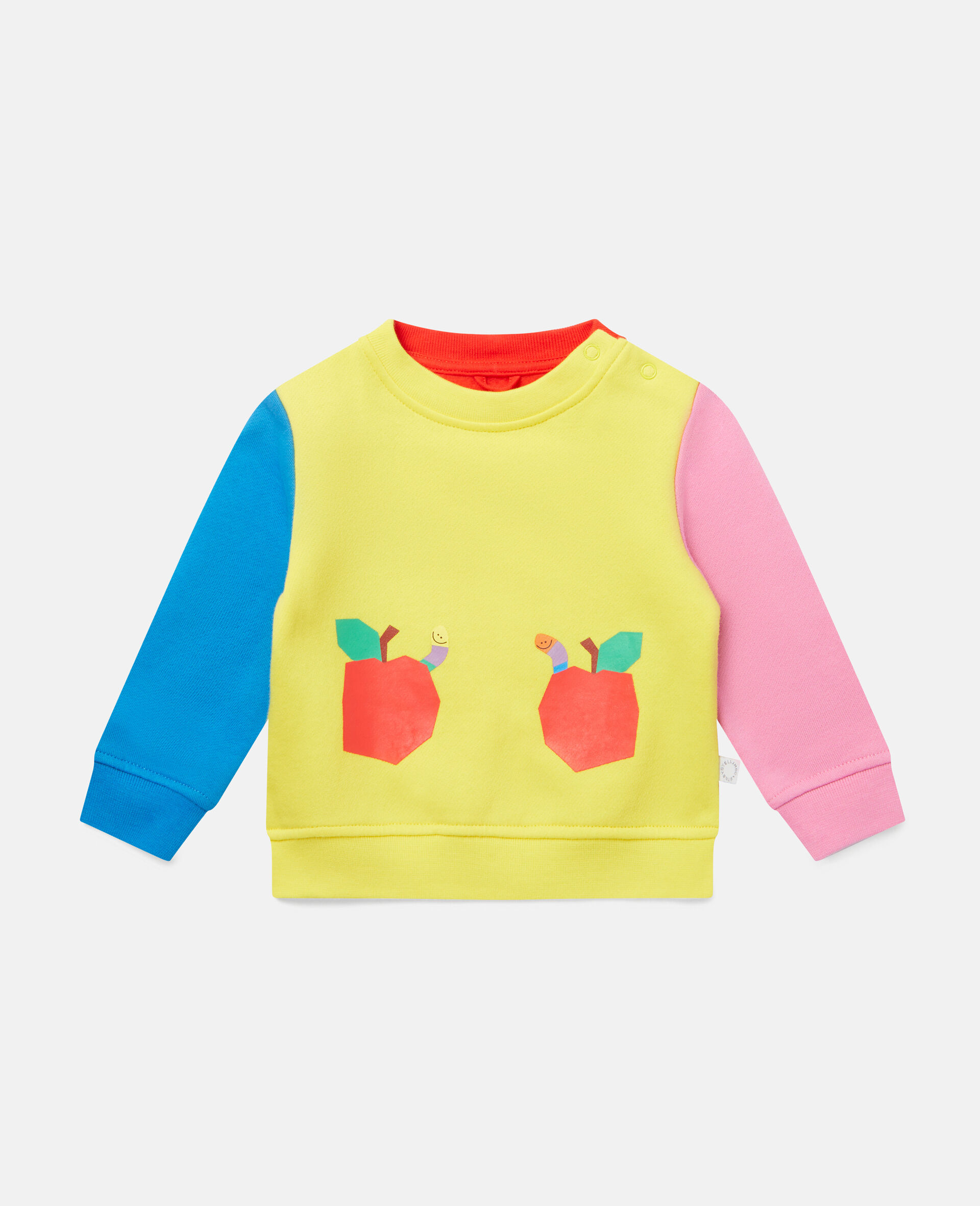 Cotton Fleece Colourblock Sweatshirt-Multicolour-large image number 0