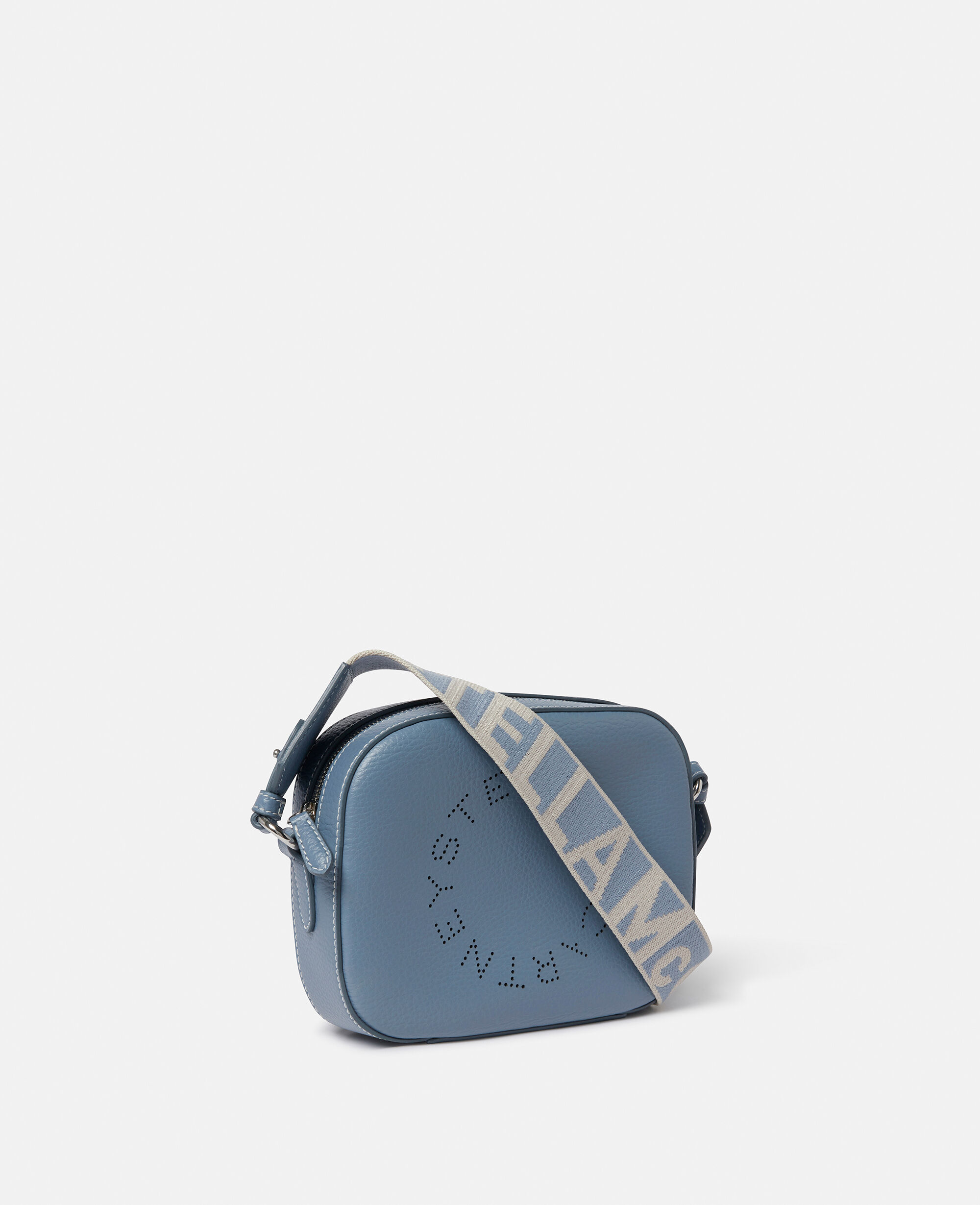 Women Sky Blue Logo Grainy Alter Mat Mini Camera Bag Stella