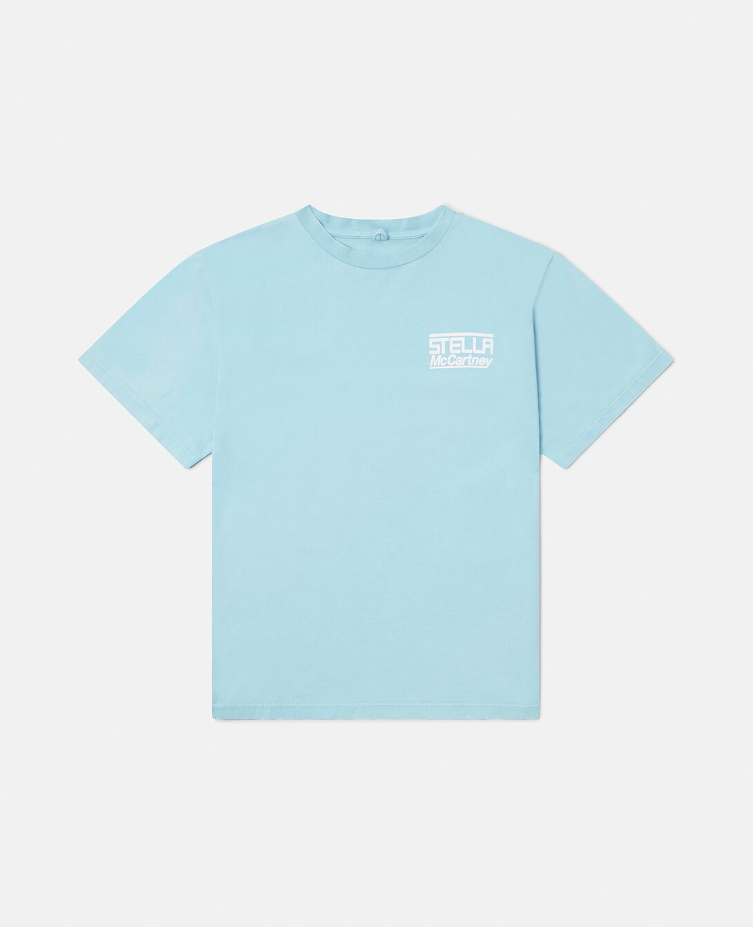 Kids Light Blue Stella Logo Active Oversized T-Shirt | Stella McCartney US