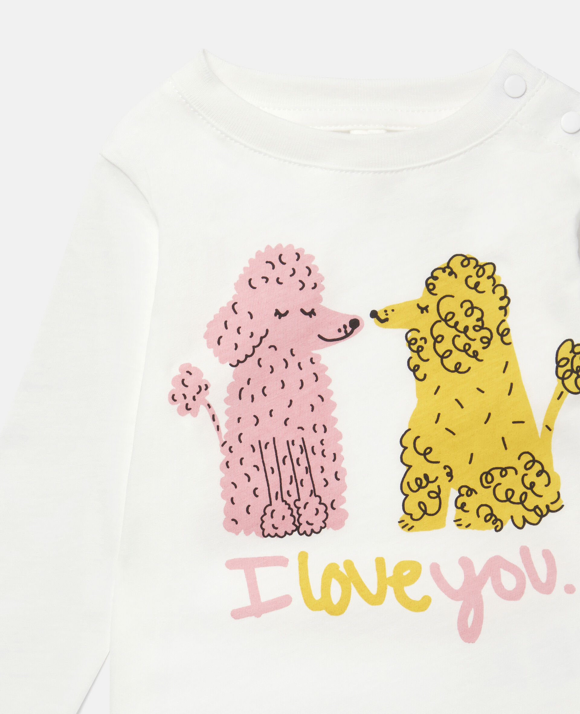 Love Poodles Cotton Top-White-large image number 1