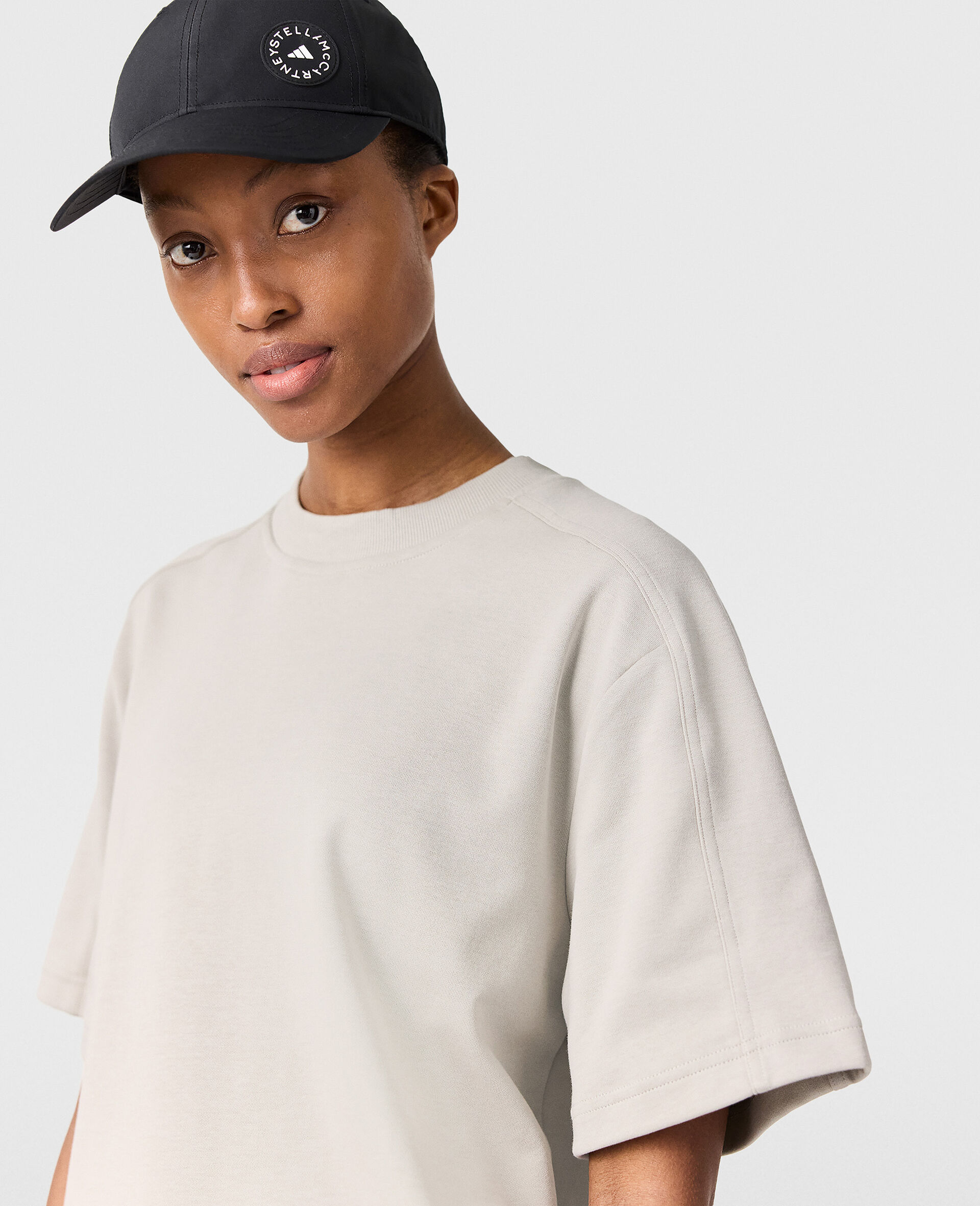 Oversized Logo T-Shirt-Grey-large image number 4