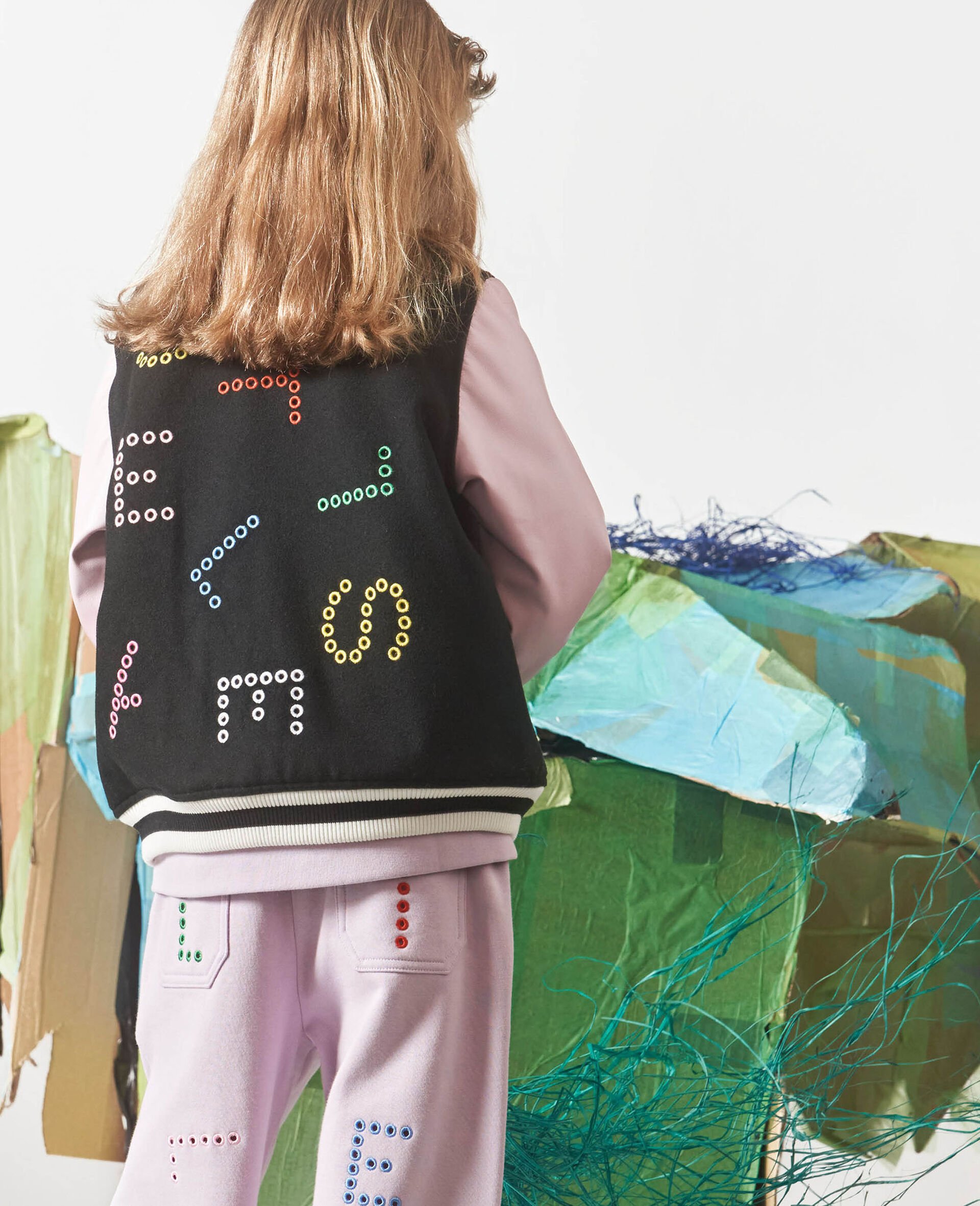 Stella Pattern Bomber Jacket -Purple-model
