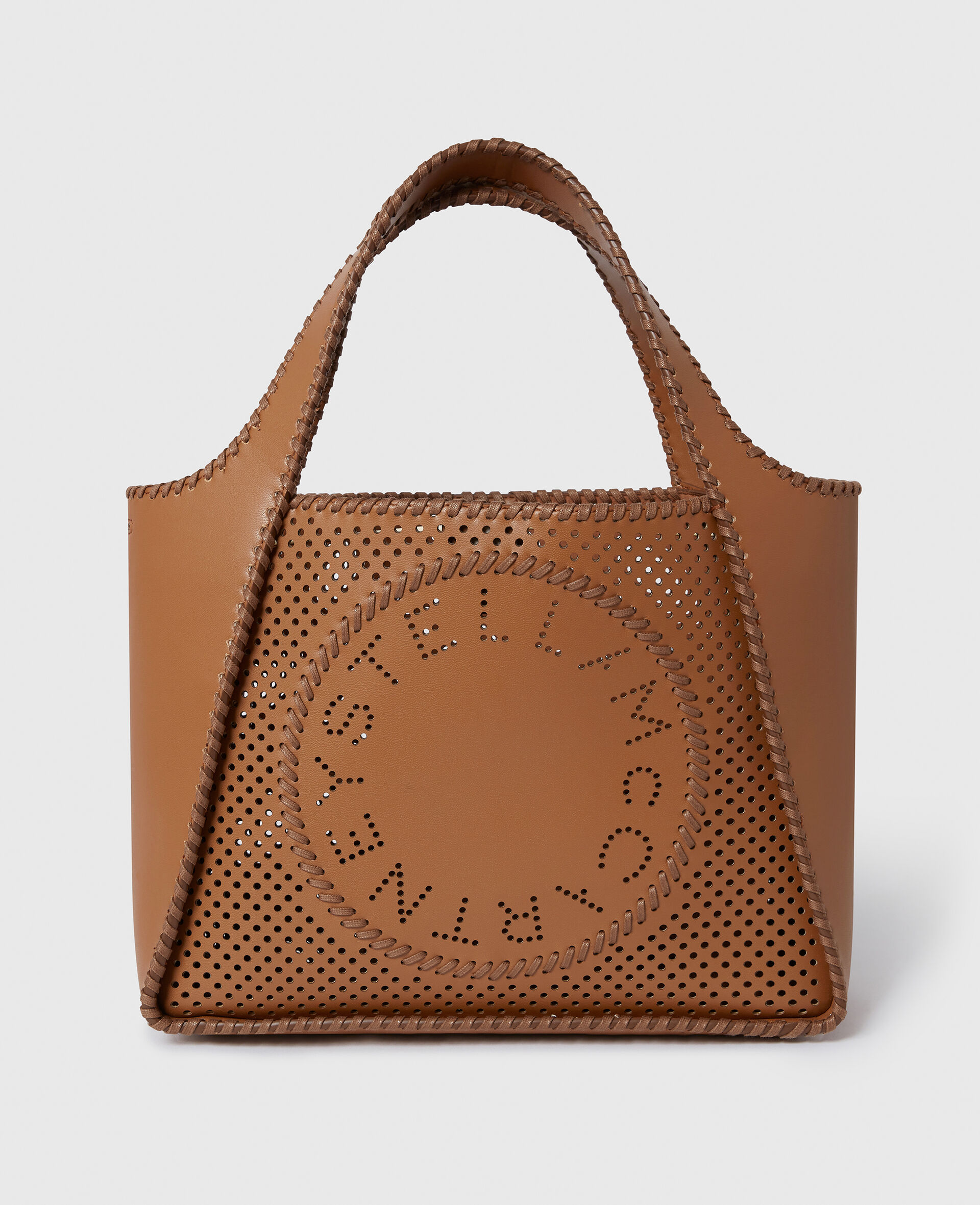Logo Crossbody Tote Bag-Brown-medium