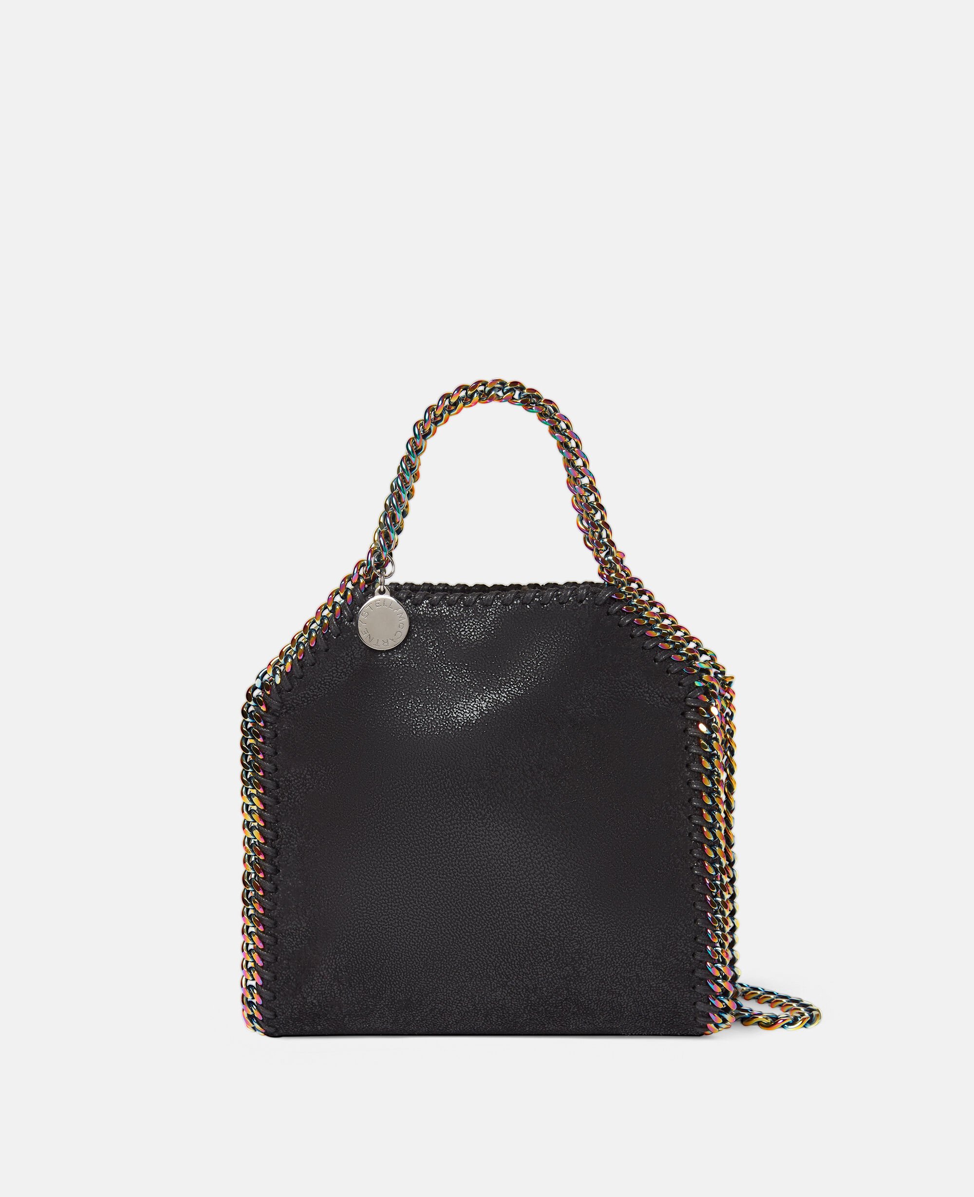 Women Black Falabella Holographic Chain Tiny Tote Bag Stella McCartney BE